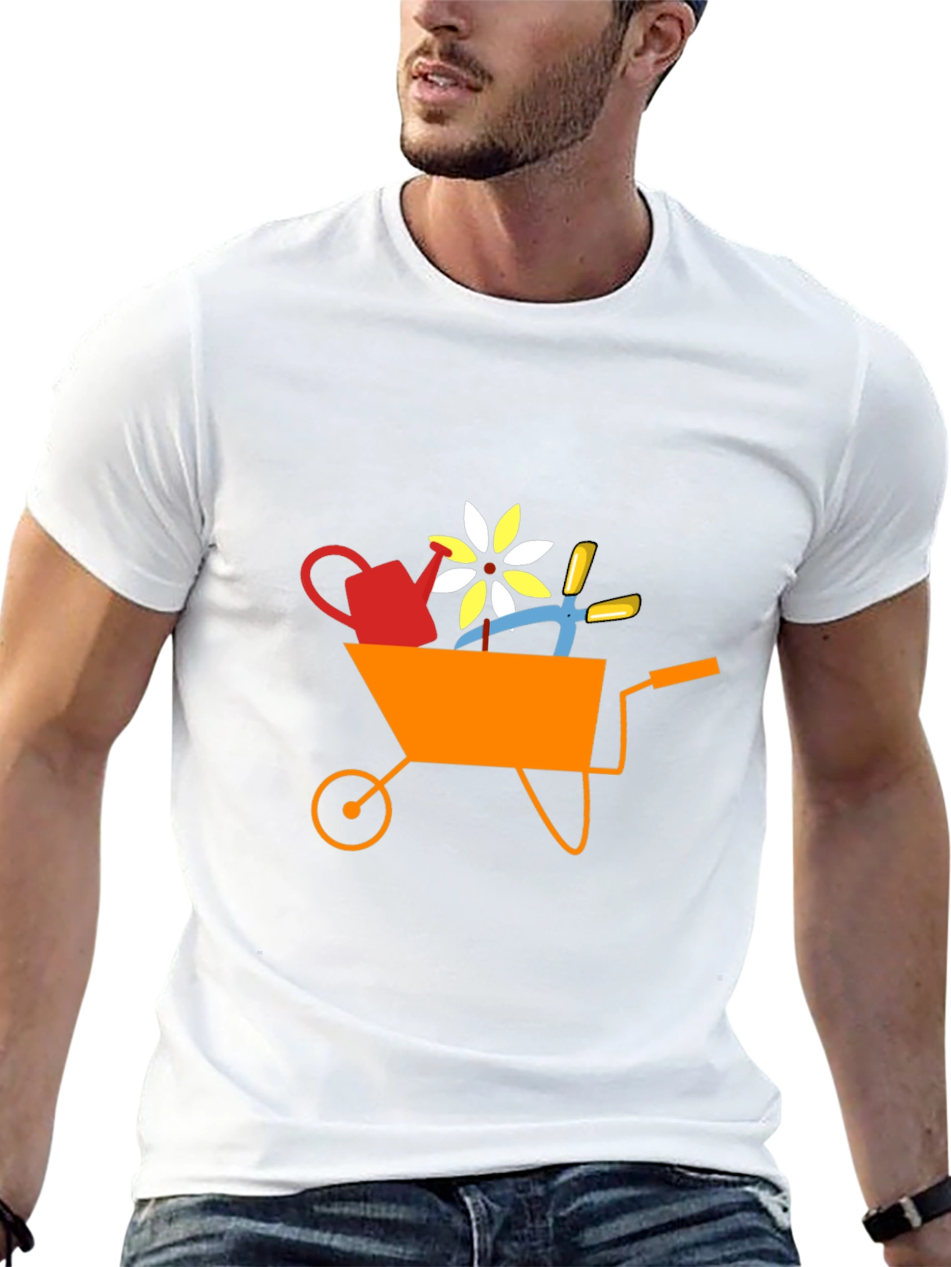Gardening Wheelbarrow Graphic T-Shirt