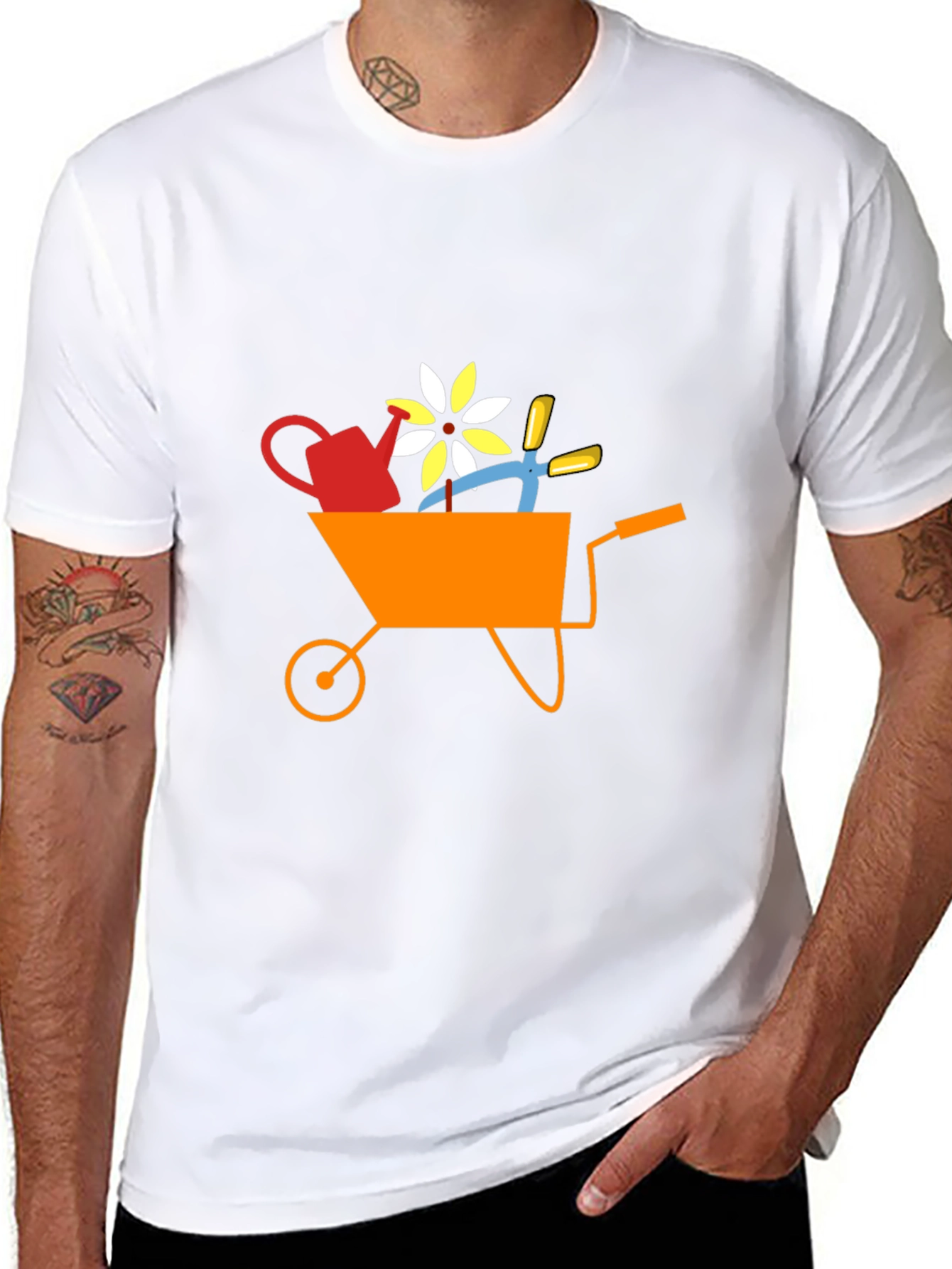 Gardening Wheelbarrow Graphic T-Shirt