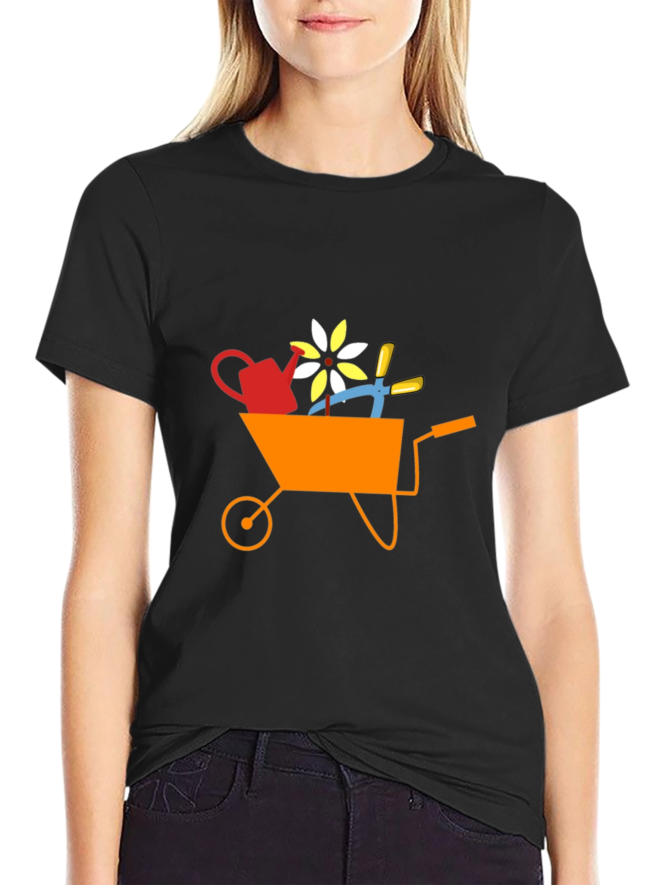 Gardening Wheelbarrow Graphic T-Shirt