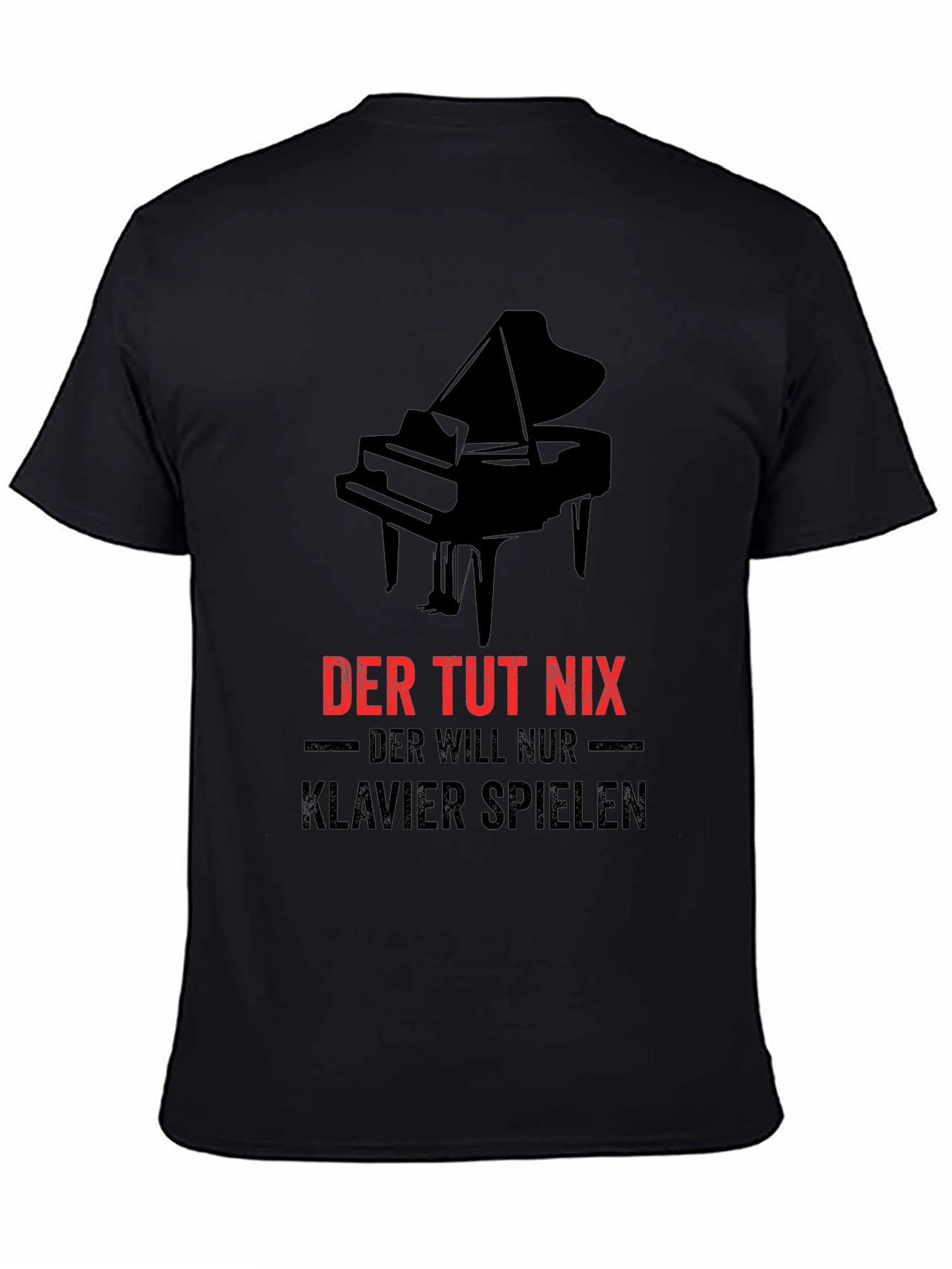 Piano Lovers Black T-Shirt: Der Tut Nix