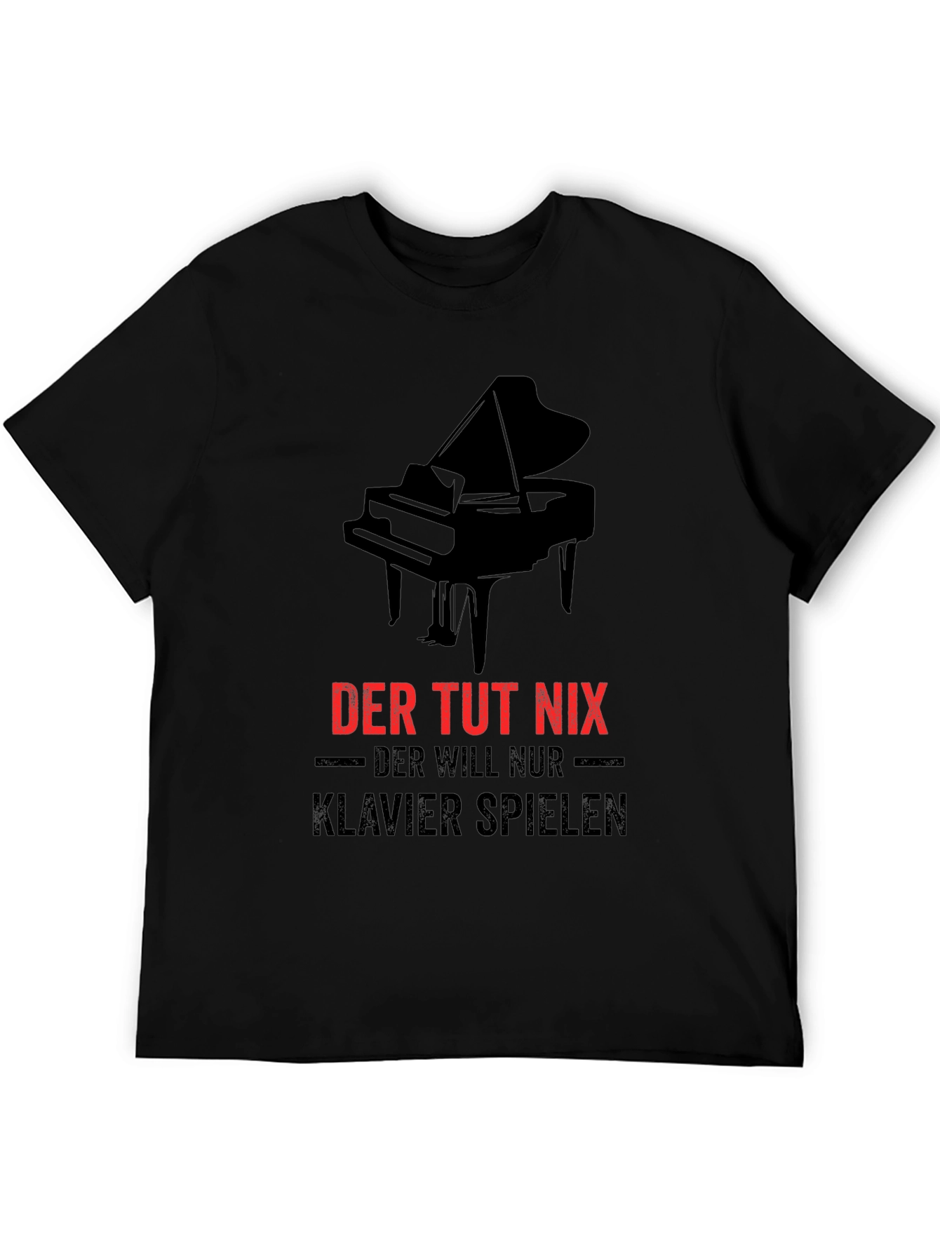 Piano Lovers Black T-Shirt: Der Tut Nix