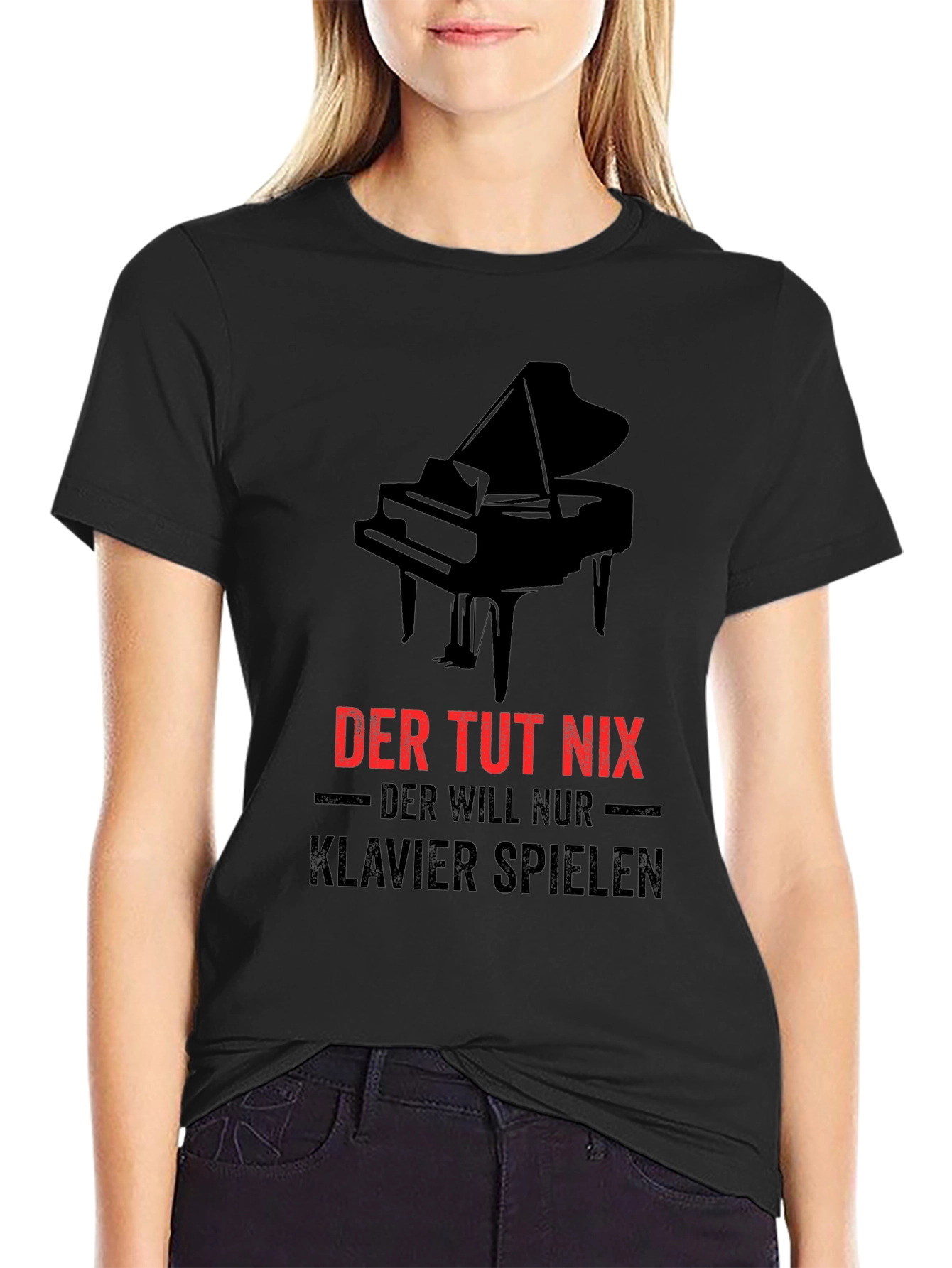 Piano Lovers Black T-Shirt: Der Tut Nix