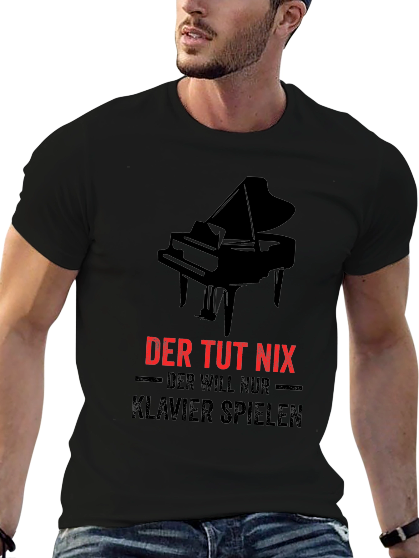 Piano Lovers Black T-Shirt: Der Tut Nix