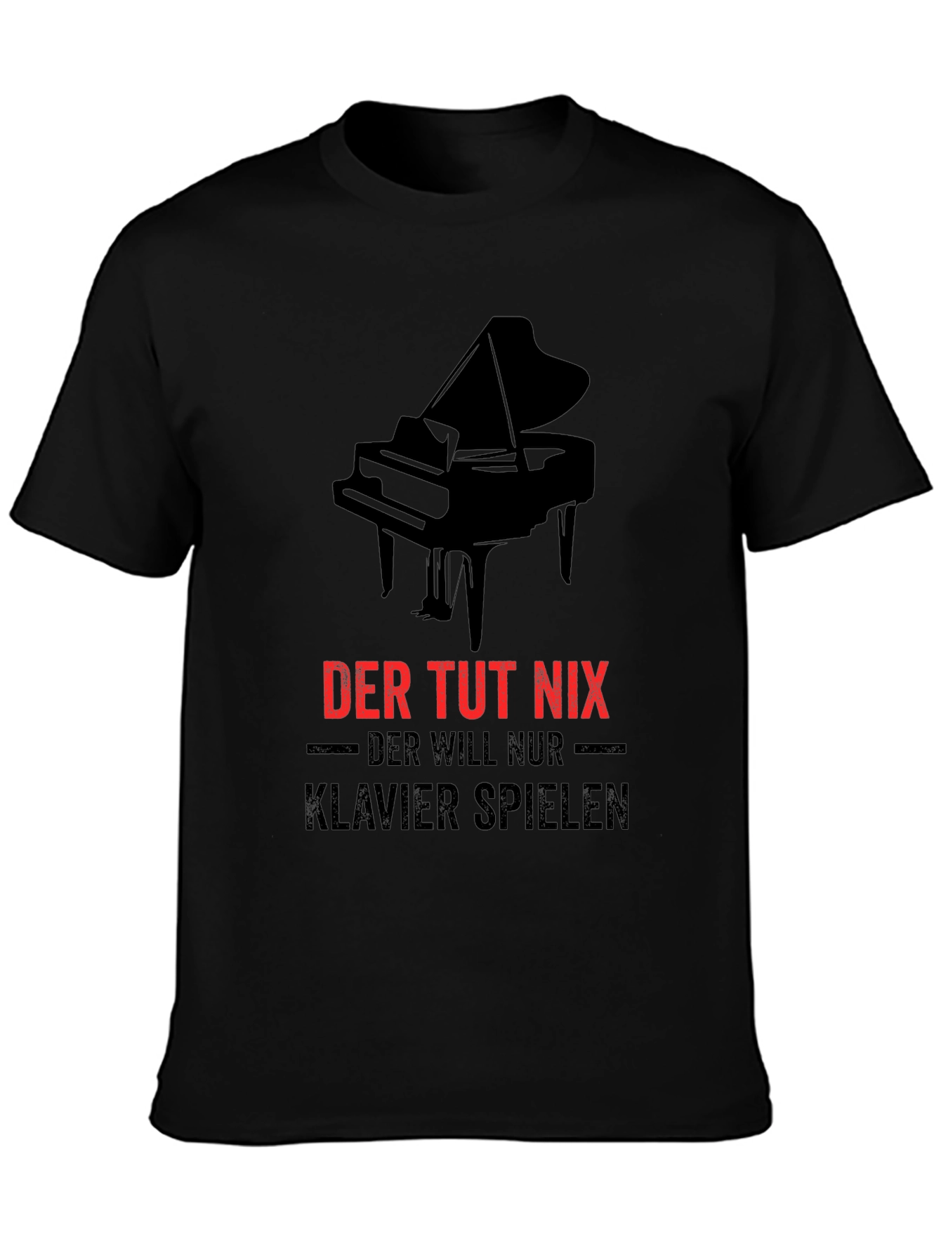 Piano Lovers Black T-Shirt: Der Tut Nix