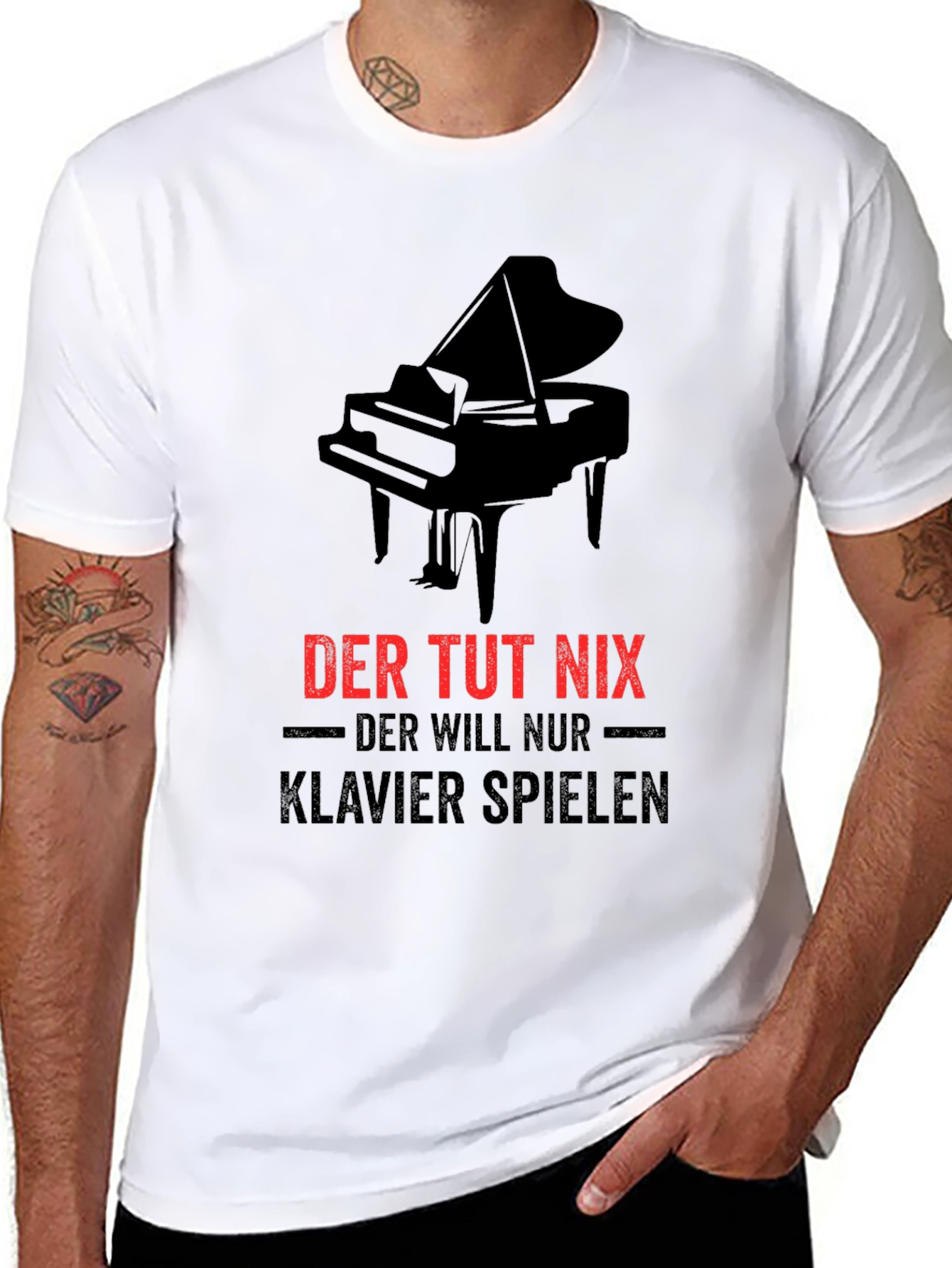 Piano Lovers Black T-Shirt: Der Tut Nix