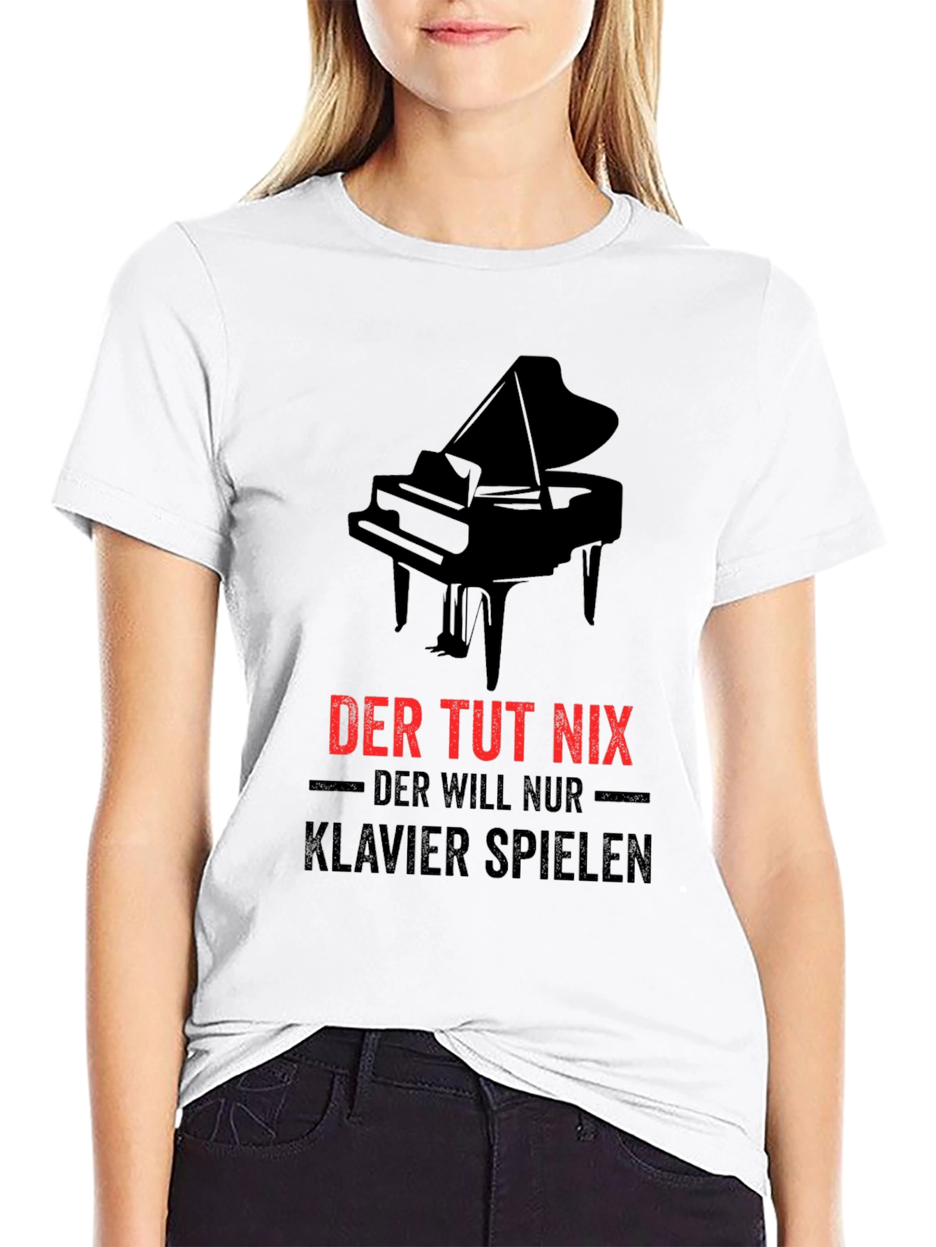 Piano Lovers Black T-Shirt: Der Tut Nix
