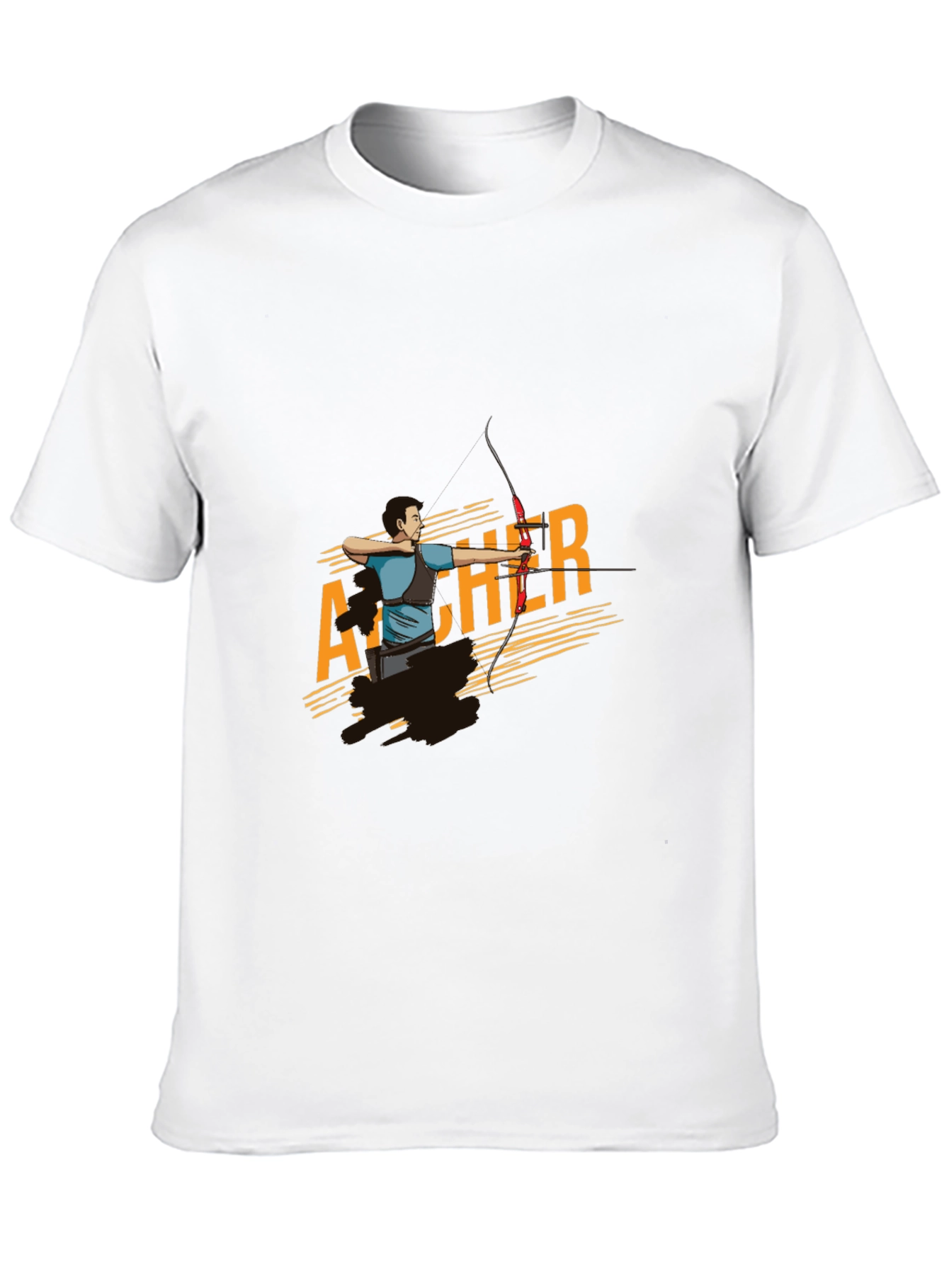 Archer Graphic Tee - Black Cotton T-Shirt