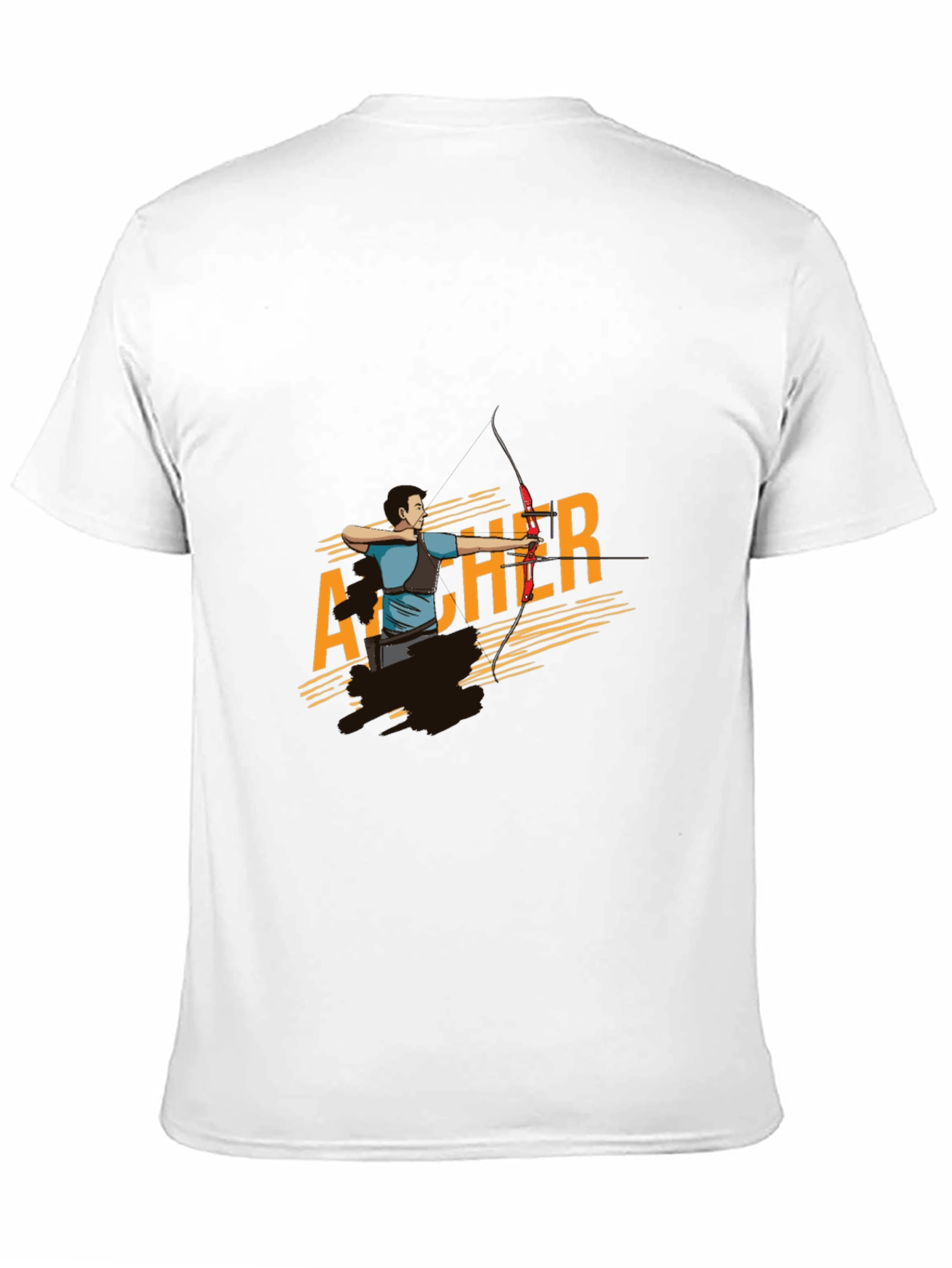 Archer Graphic Tee - Black Cotton T-Shirt