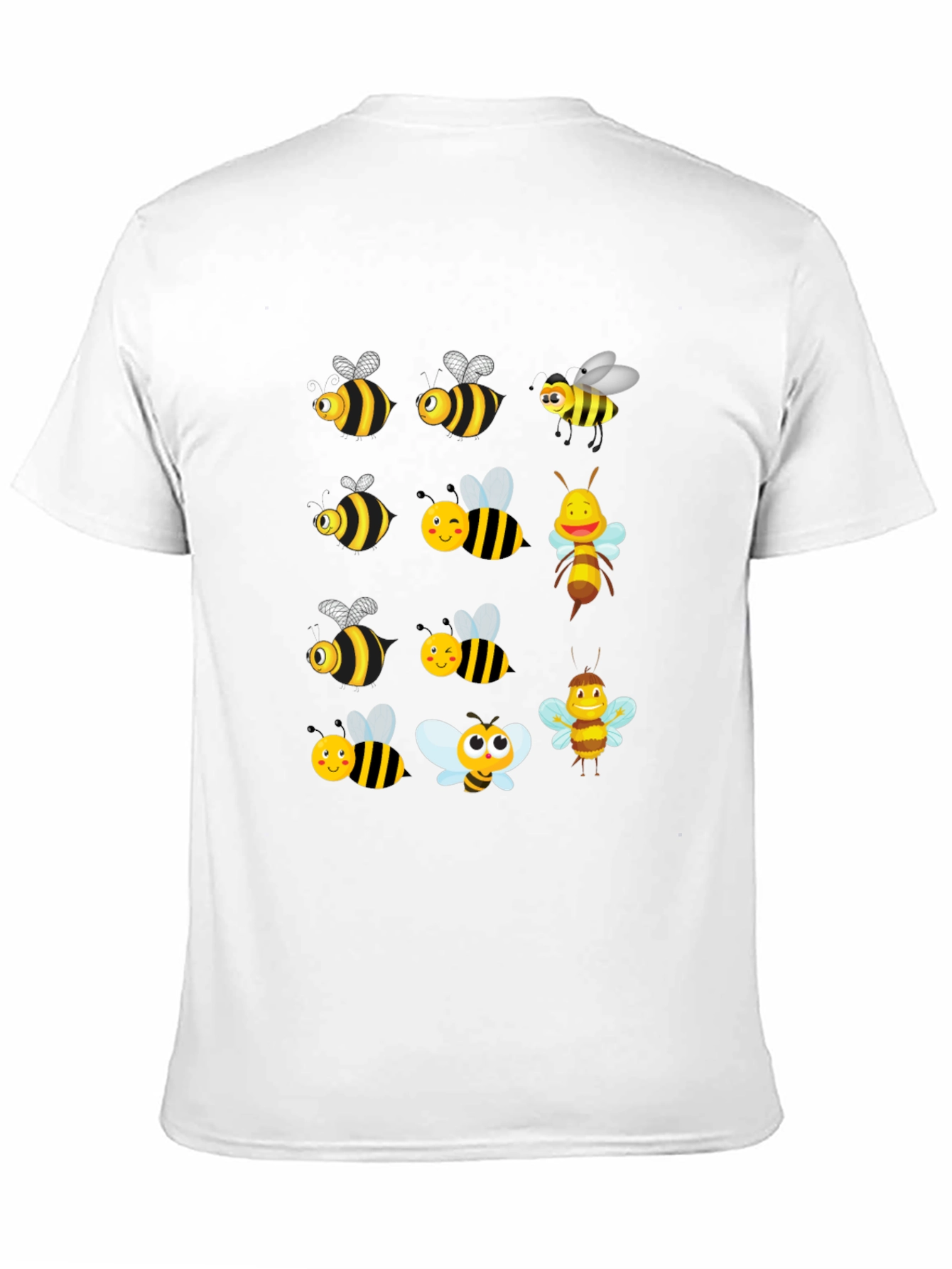 Cartoon Bee T-Shirt - Black Graphic Tee