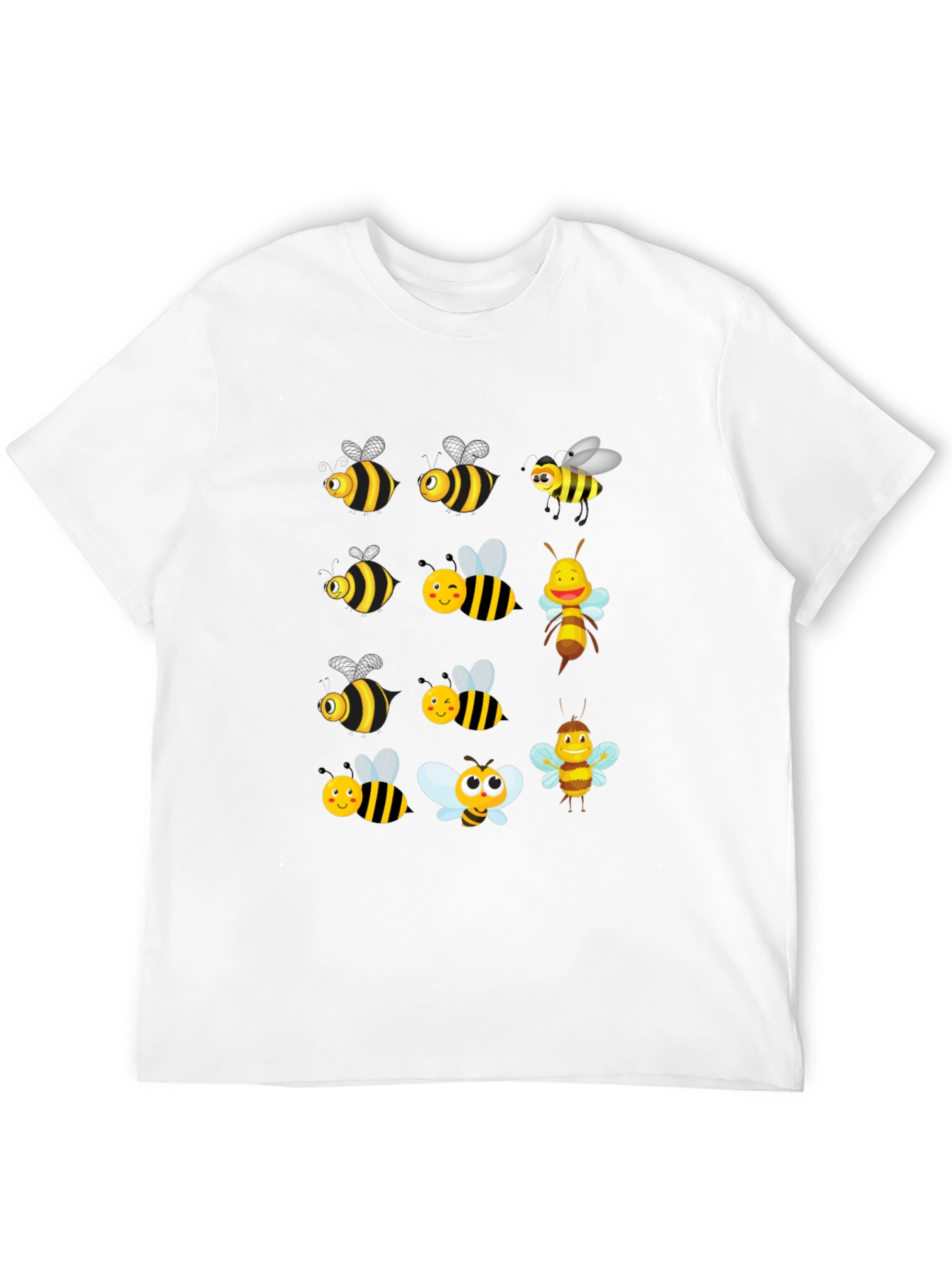 Cartoon Bee T-Shirt - Black Graphic Tee