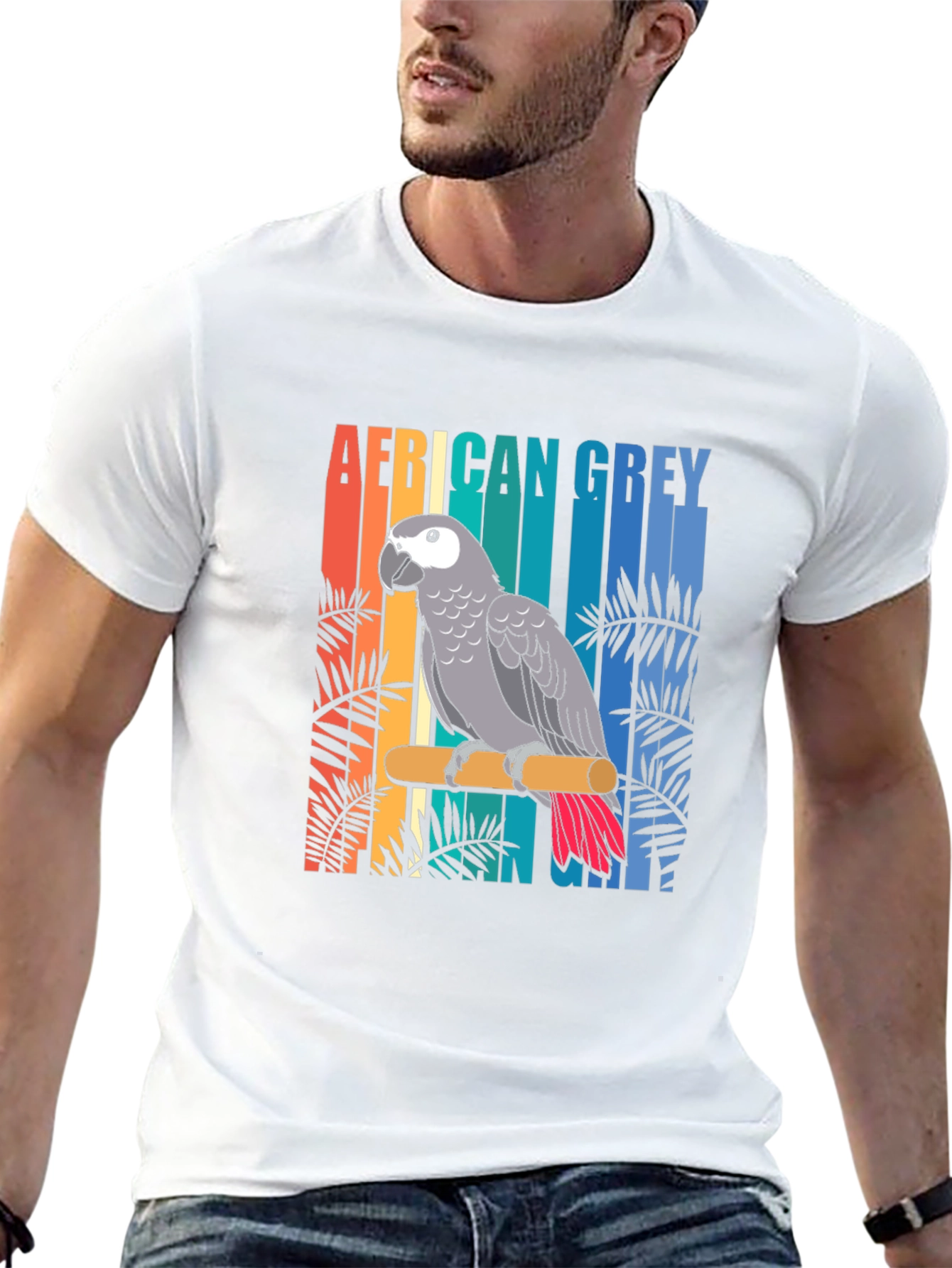 African Grey Parrot Graphic T-Shirt