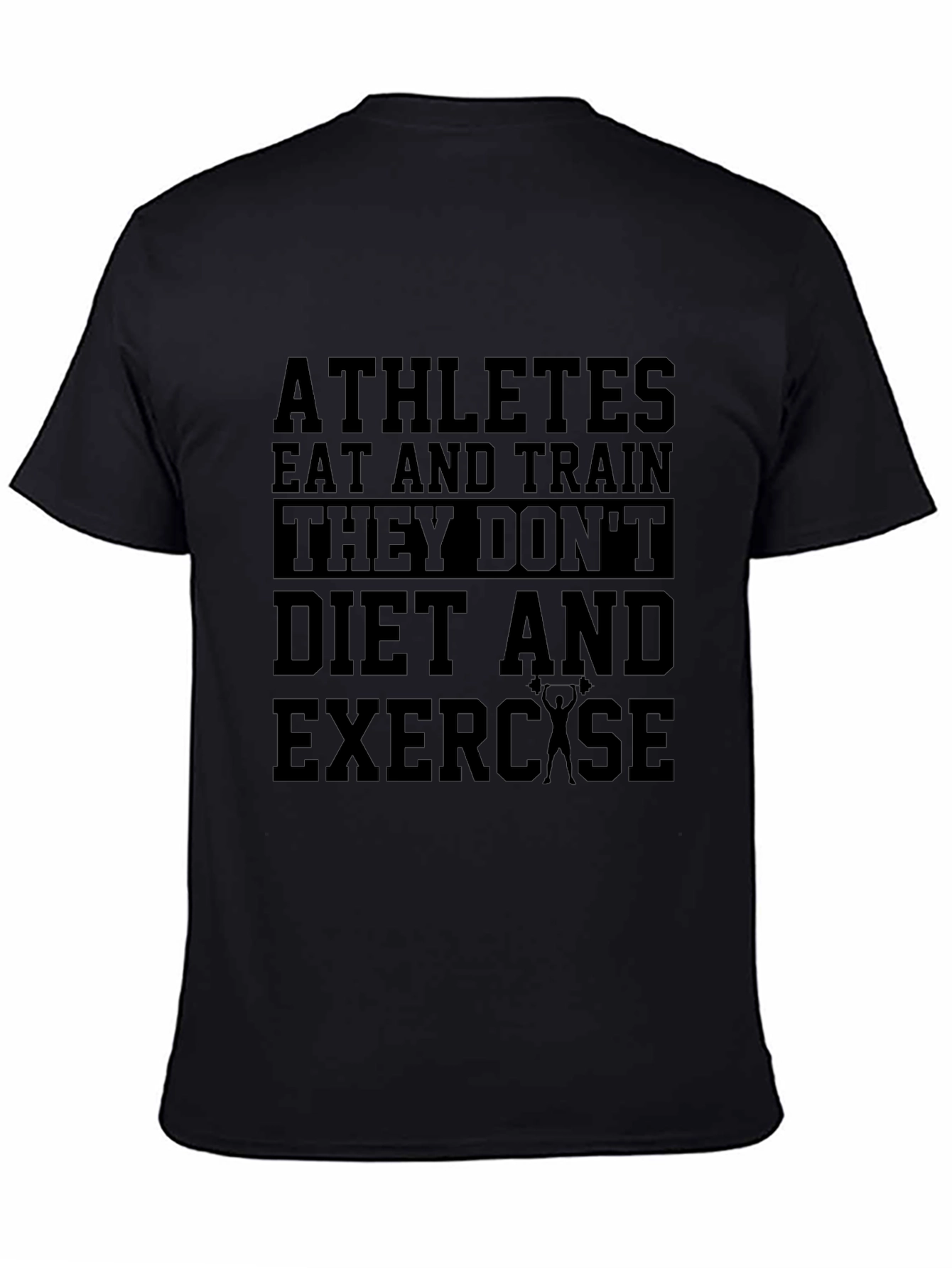 Athletes Eat & Train Black Graphic Tee