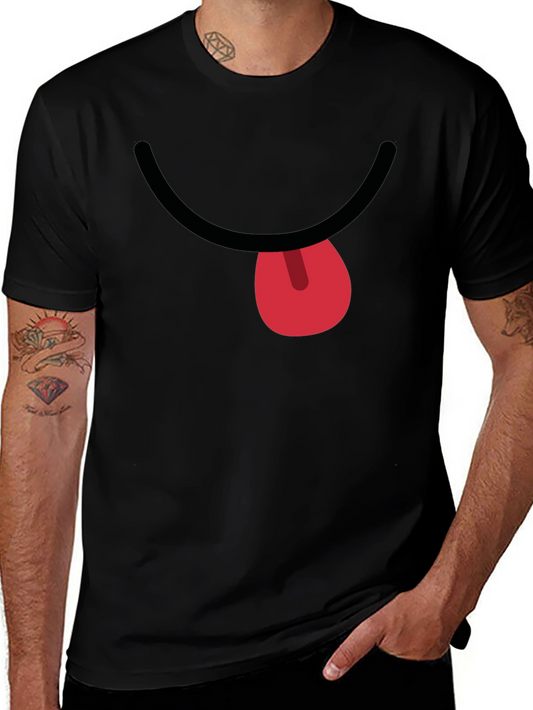 Funny Face Graphic T-Shirt - Black