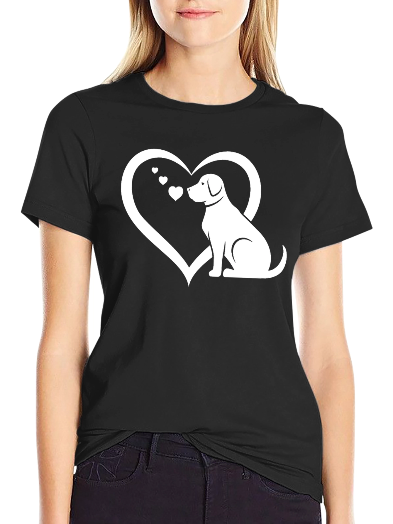 Dog Lover T-Shirt - Heart & Canine Design