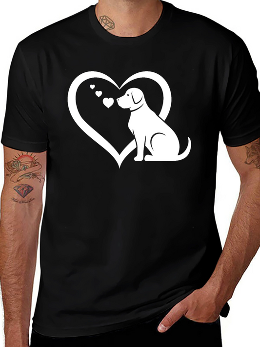 Dog Lover T-Shirt - Heart & Canine Design