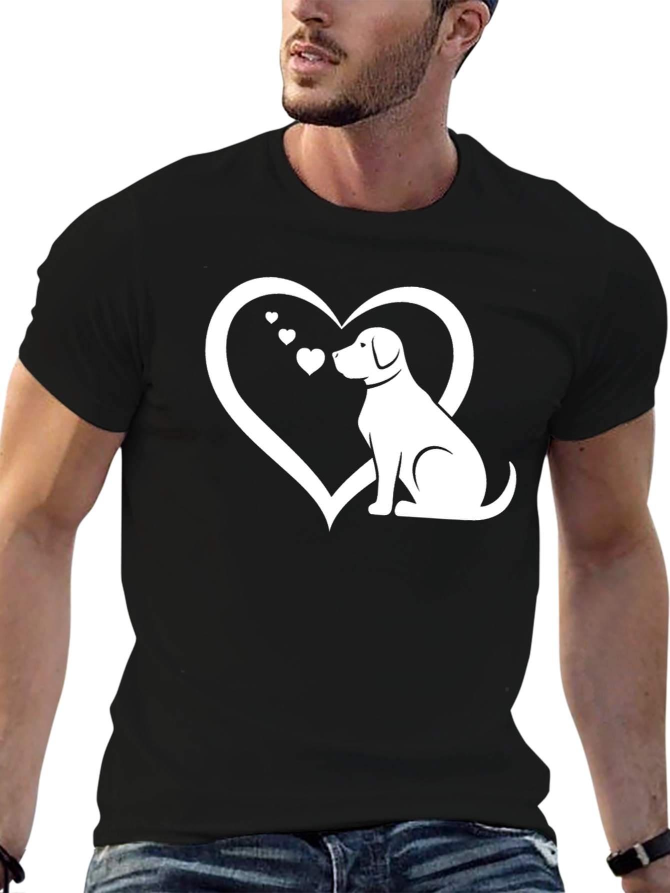 Dog Lover T-Shirt - Heart & Canine Design
