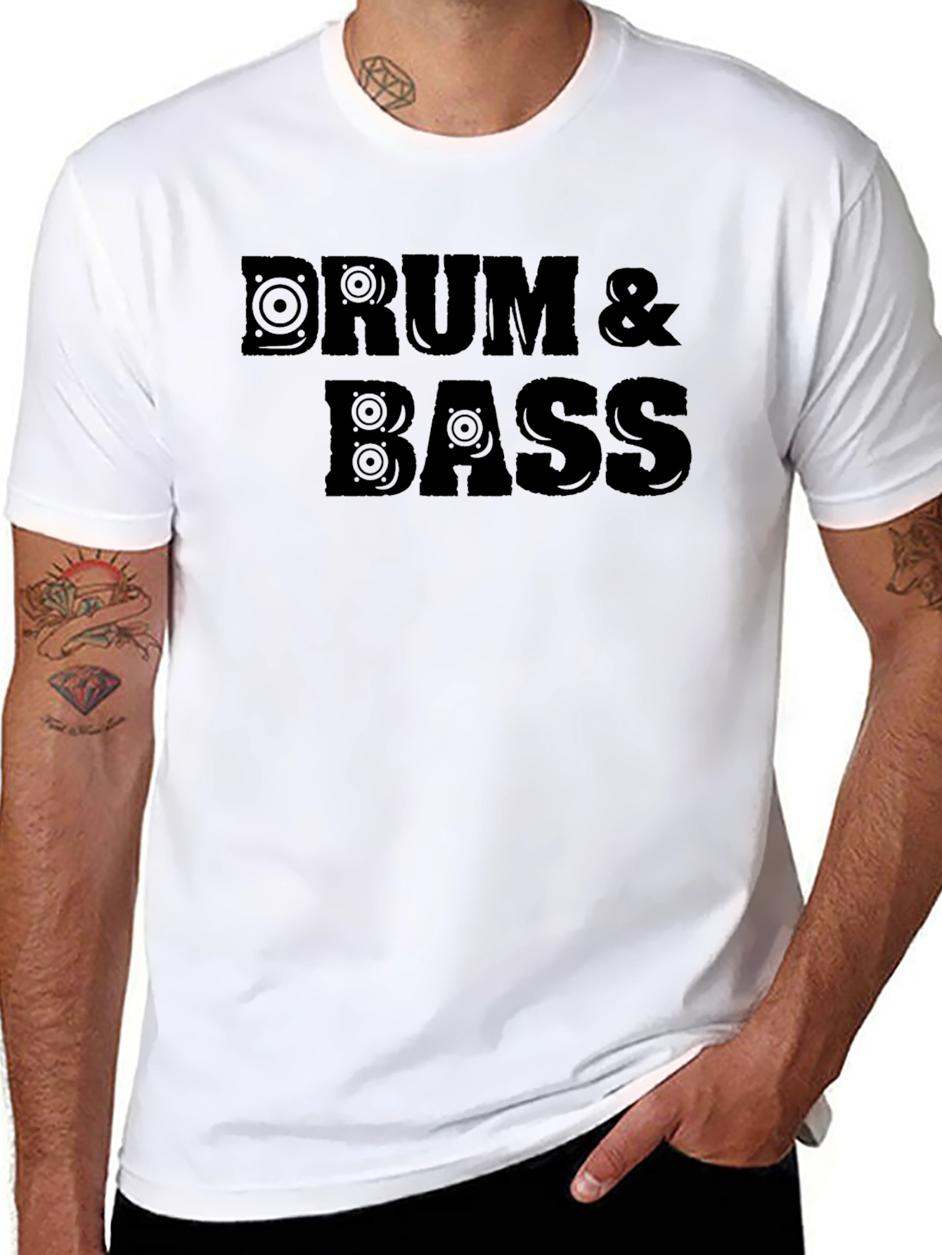 Drum & Bass Graphic Tee - Music Lovers T-Shirt