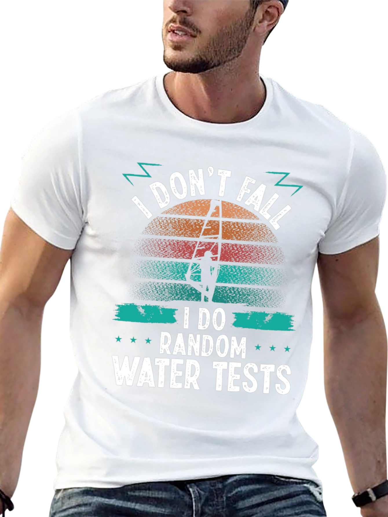 Funny Windsurfing T-Shirt: I Do Random Water Tests