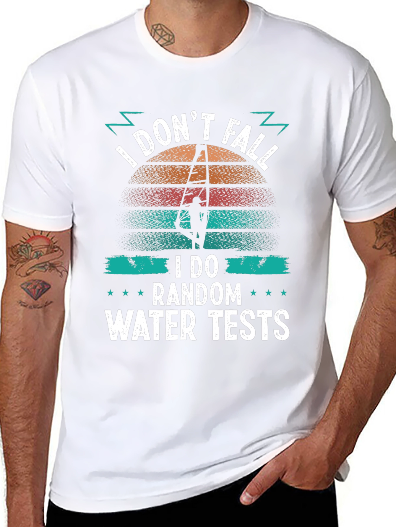 Funny Windsurfing T-Shirt: I Do Random Water Tests