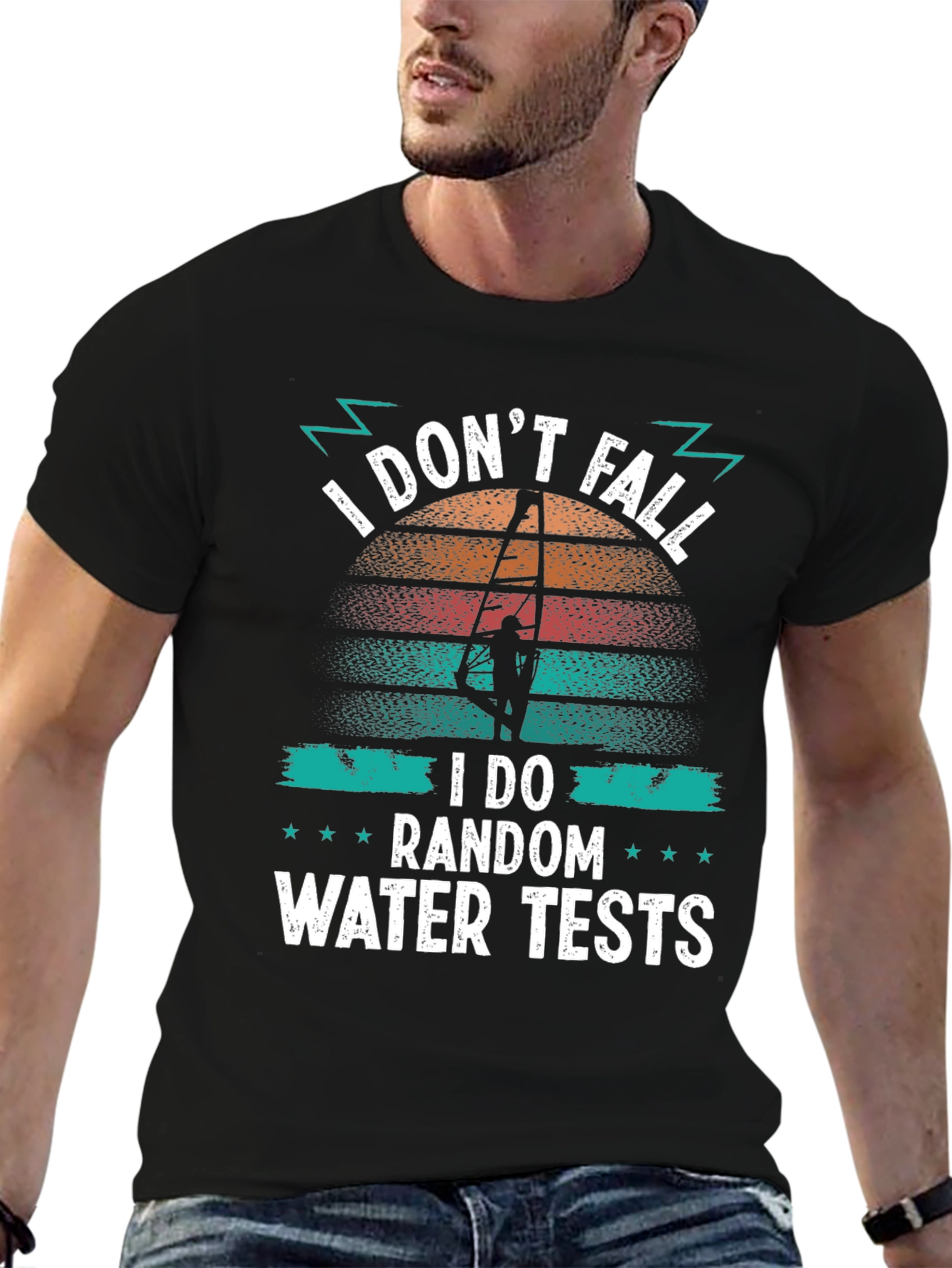 Funny Windsurfing T-Shirt: I Do Random Water Tests