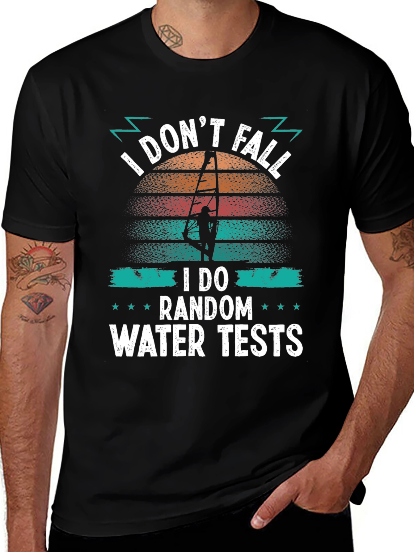 Funny Windsurfing T-Shirt: I Do Random Water Tests