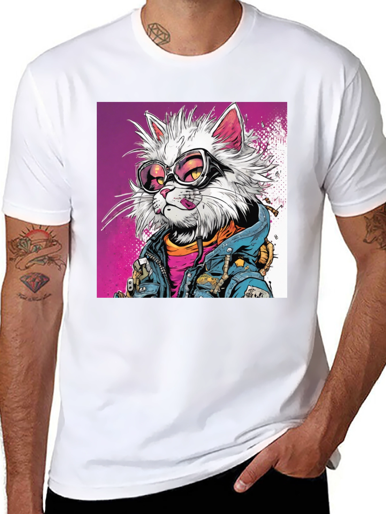 Cool Cat Graphic Tee - Stylish Streetwear