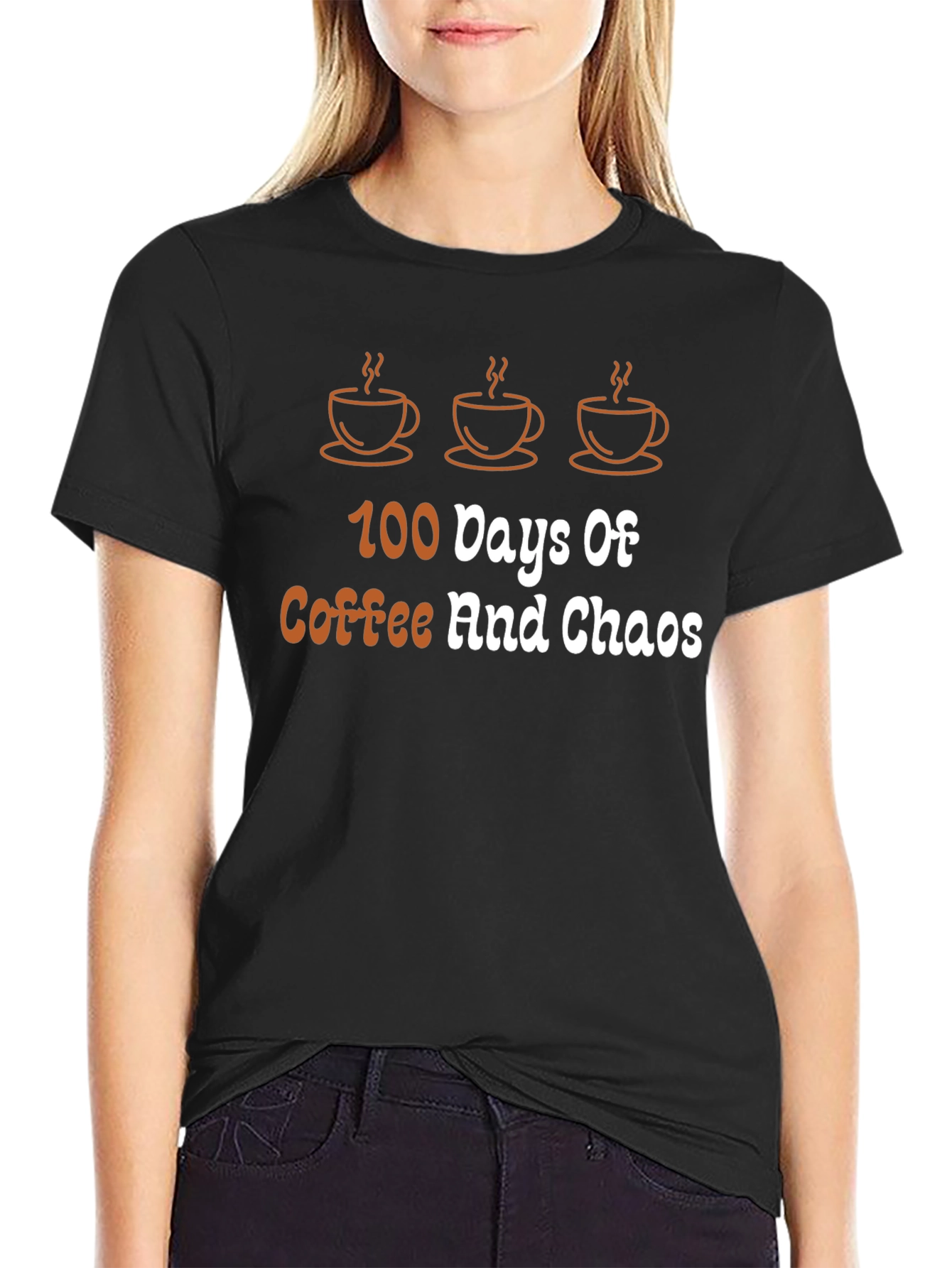 Coffee & Chaos Black T-Shirt