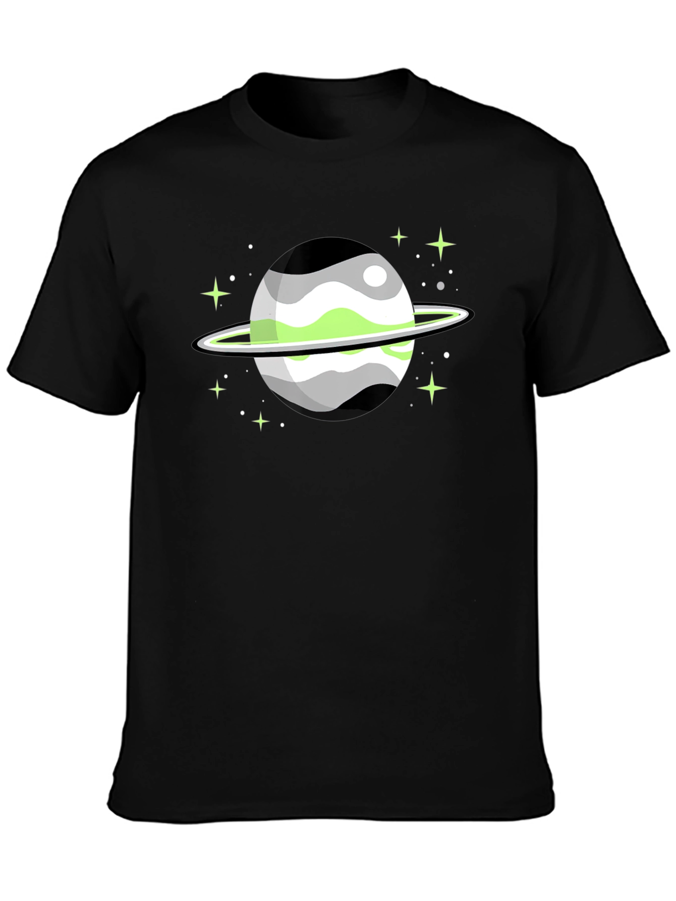 Aromantic Pride Planet Graphic T-Shirt