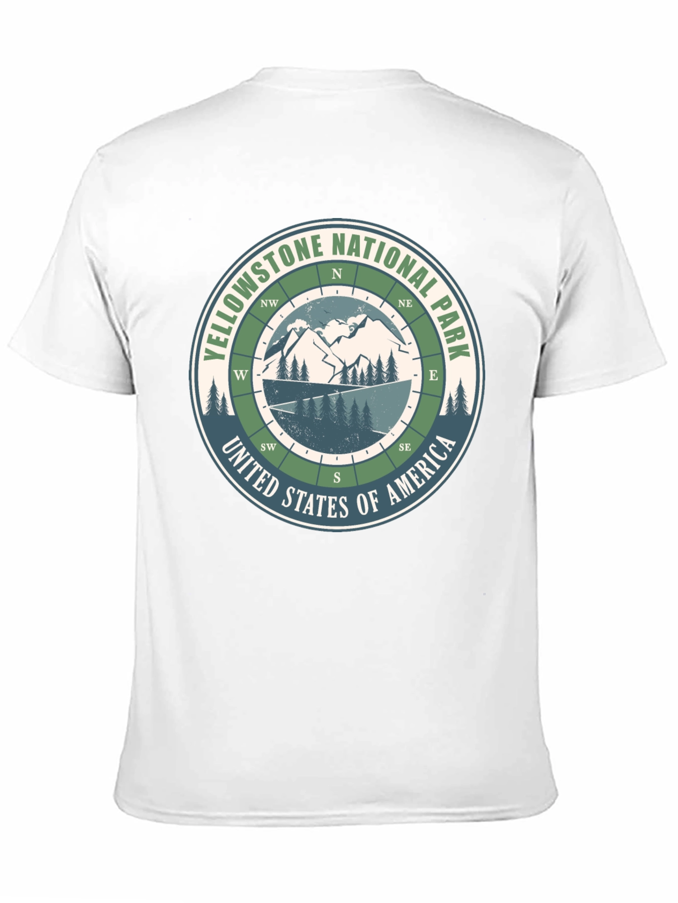Yellowstone National Park Compass Graphic T-Shirt