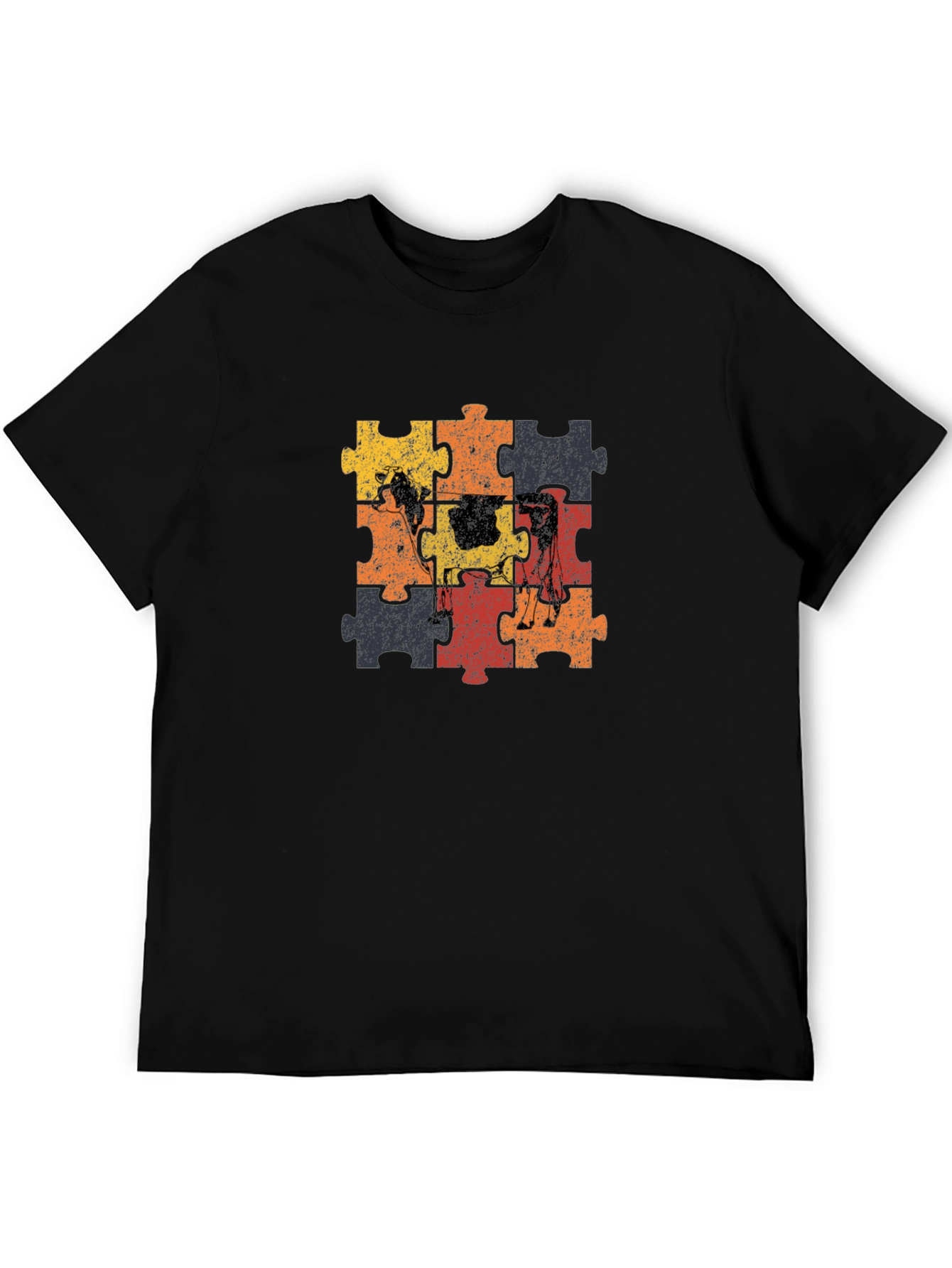 Cow Puzzle Piece Graphic T-Shirt