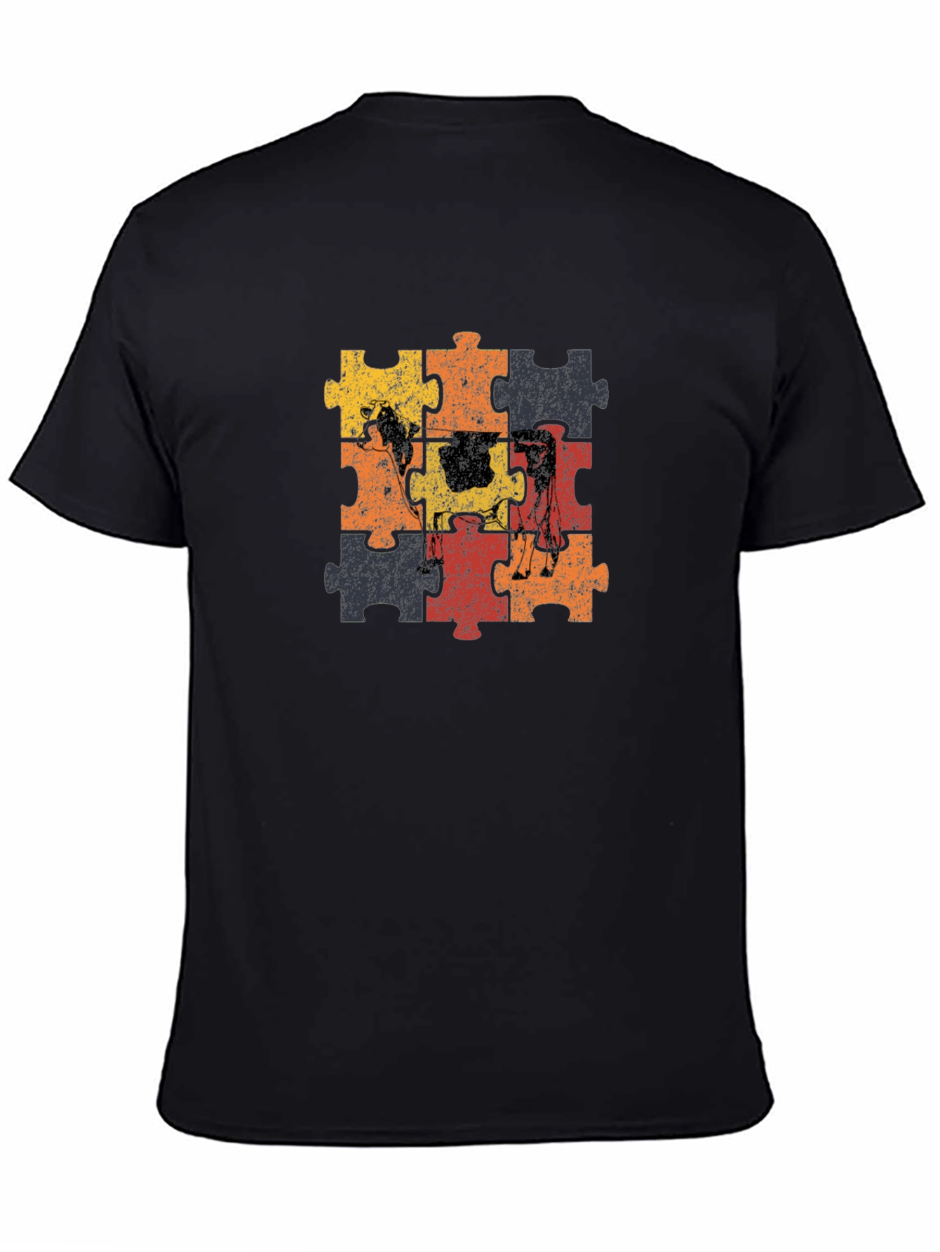 Cow Puzzle Piece Graphic T-Shirt