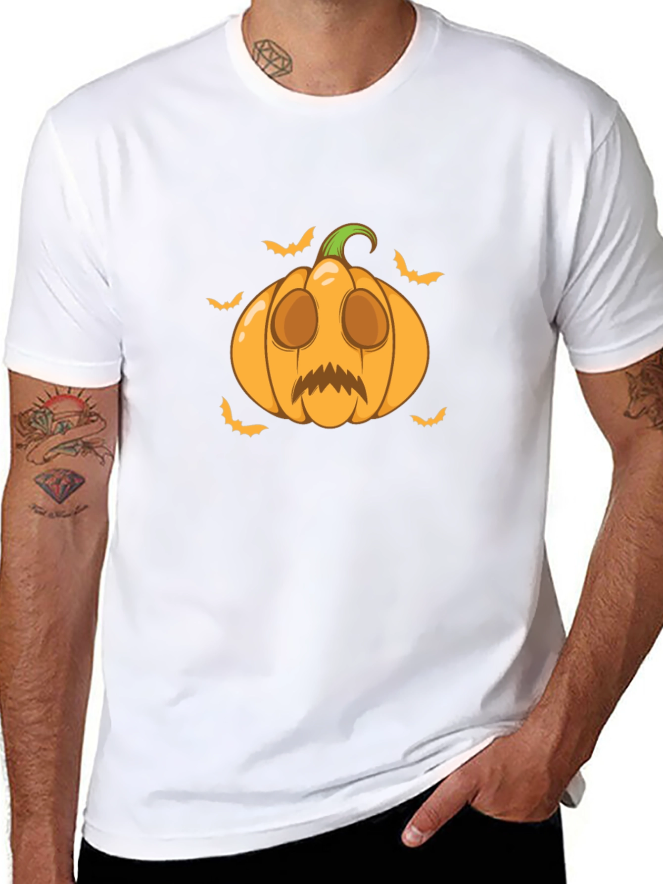 Halloween Pumpkin Graphic Tee - Spooky Season Shirt