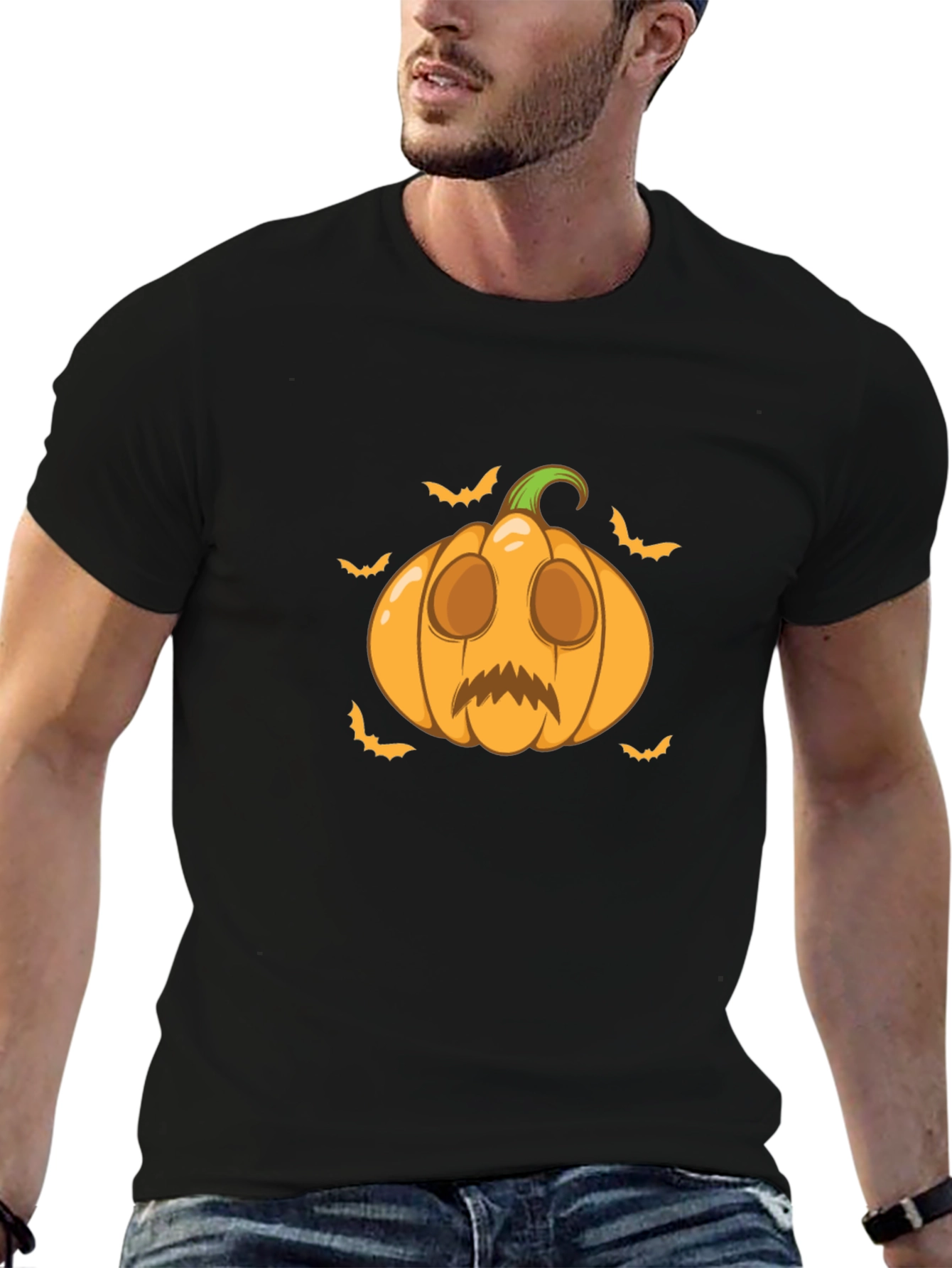 Halloween Pumpkin Graphic Tee - Spooky Season Shirt