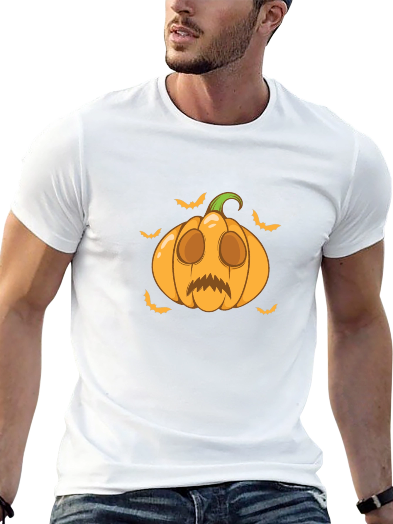 Halloween Pumpkin Graphic Tee - Spooky Season Shirt