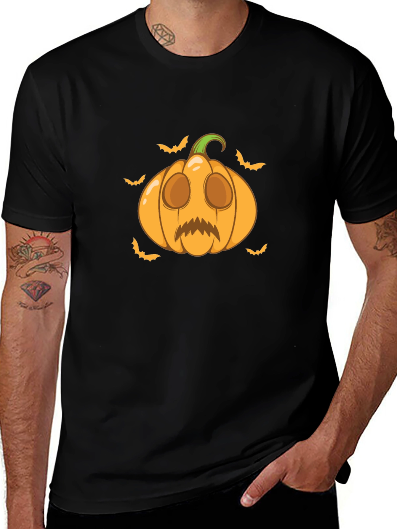 Halloween Pumpkin Graphic Tee - Spooky Season Shirt