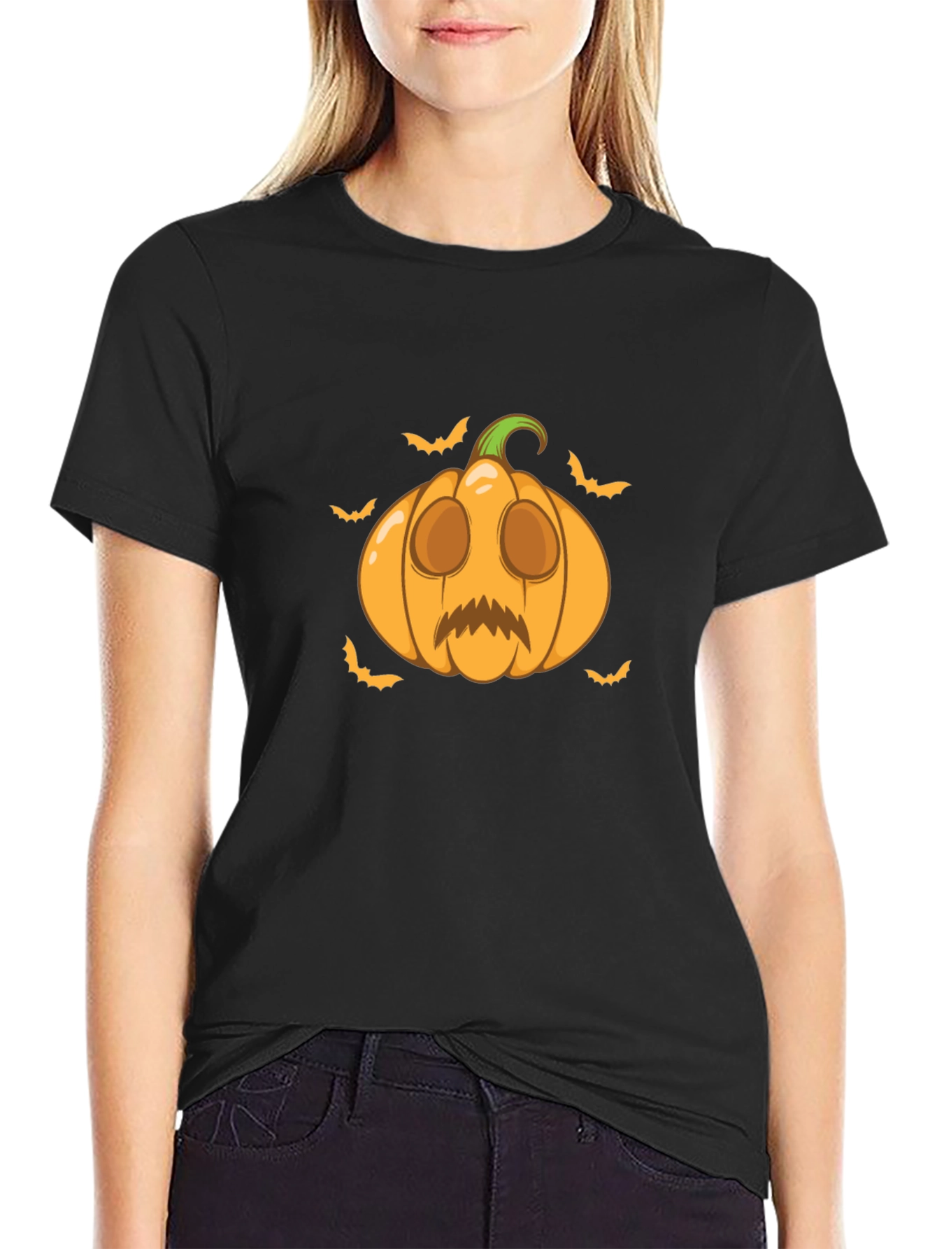 Halloween Pumpkin Graphic Tee - Spooky Season Shirt
