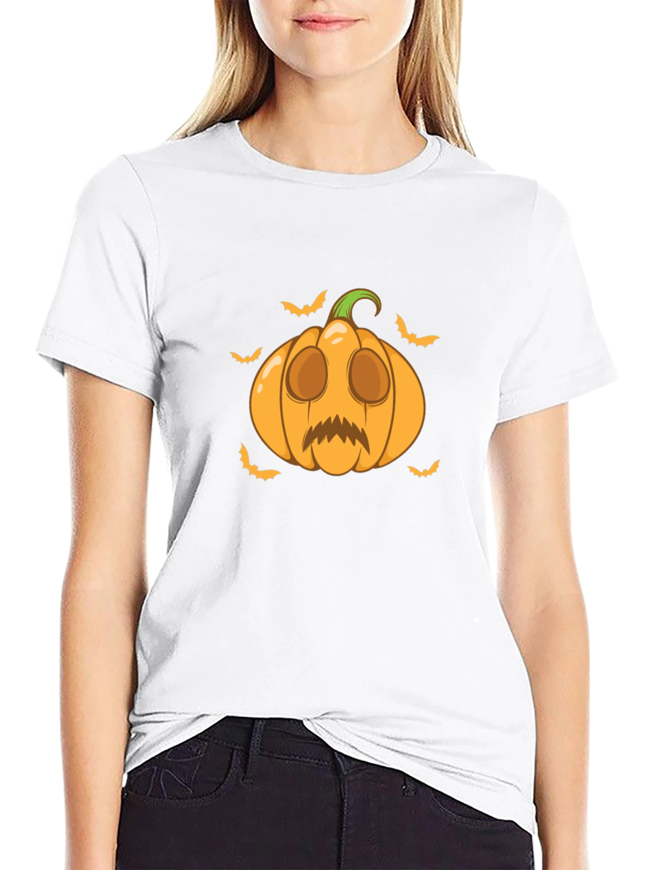 Halloween Pumpkin Graphic Tee - Spooky Season Shirt