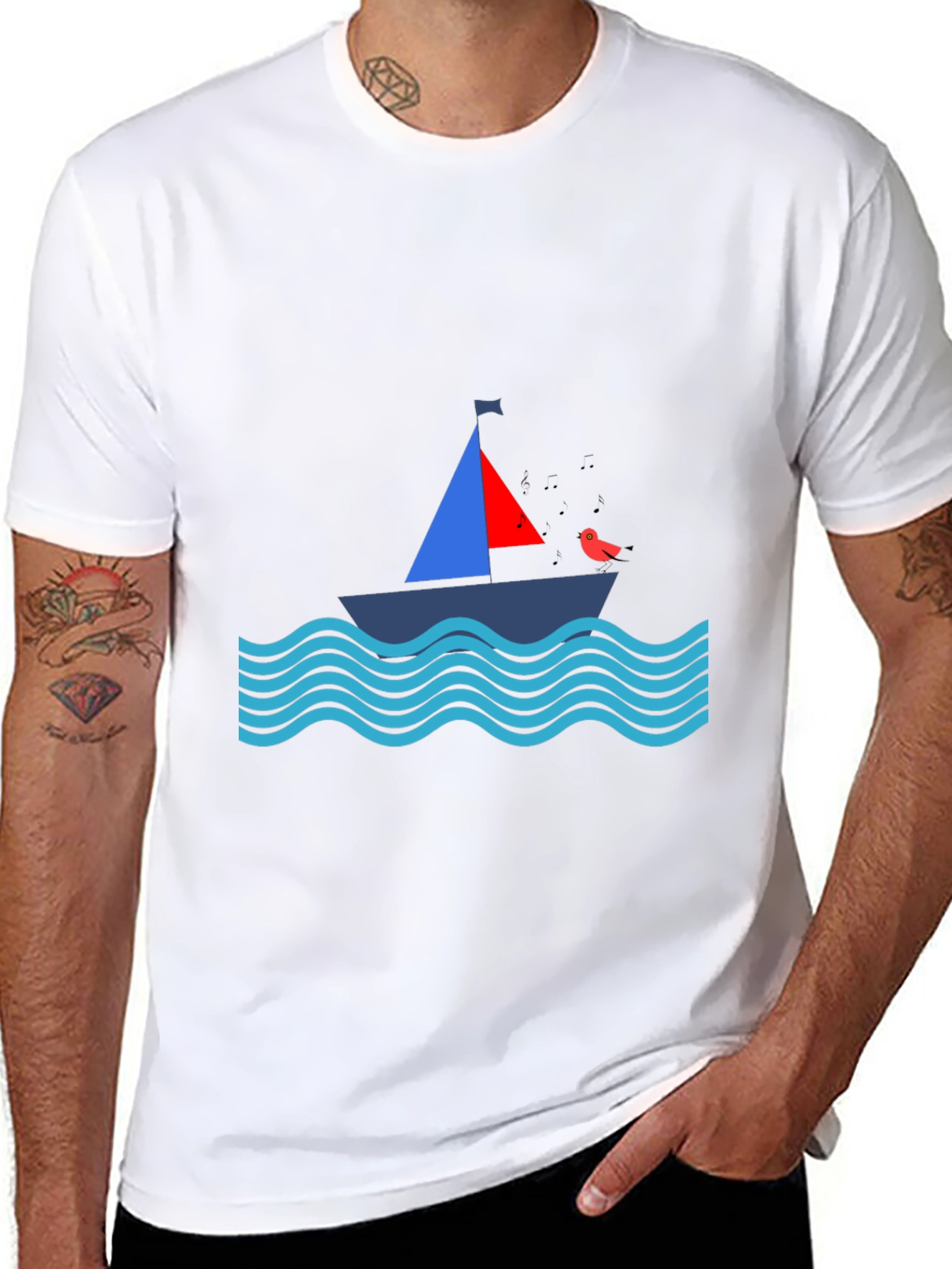 Sailboat Graphic T-Shirt - Nautical Theme