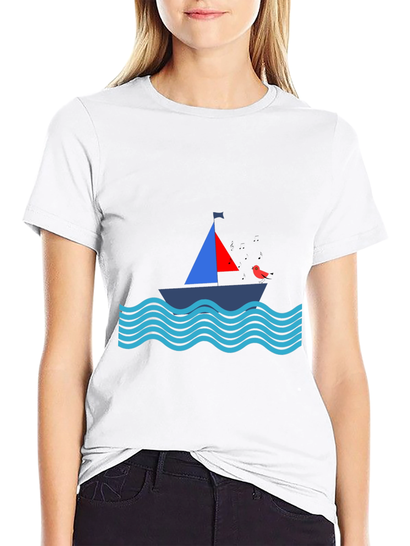 Sailboat Graphic T-Shirt - Nautical Theme