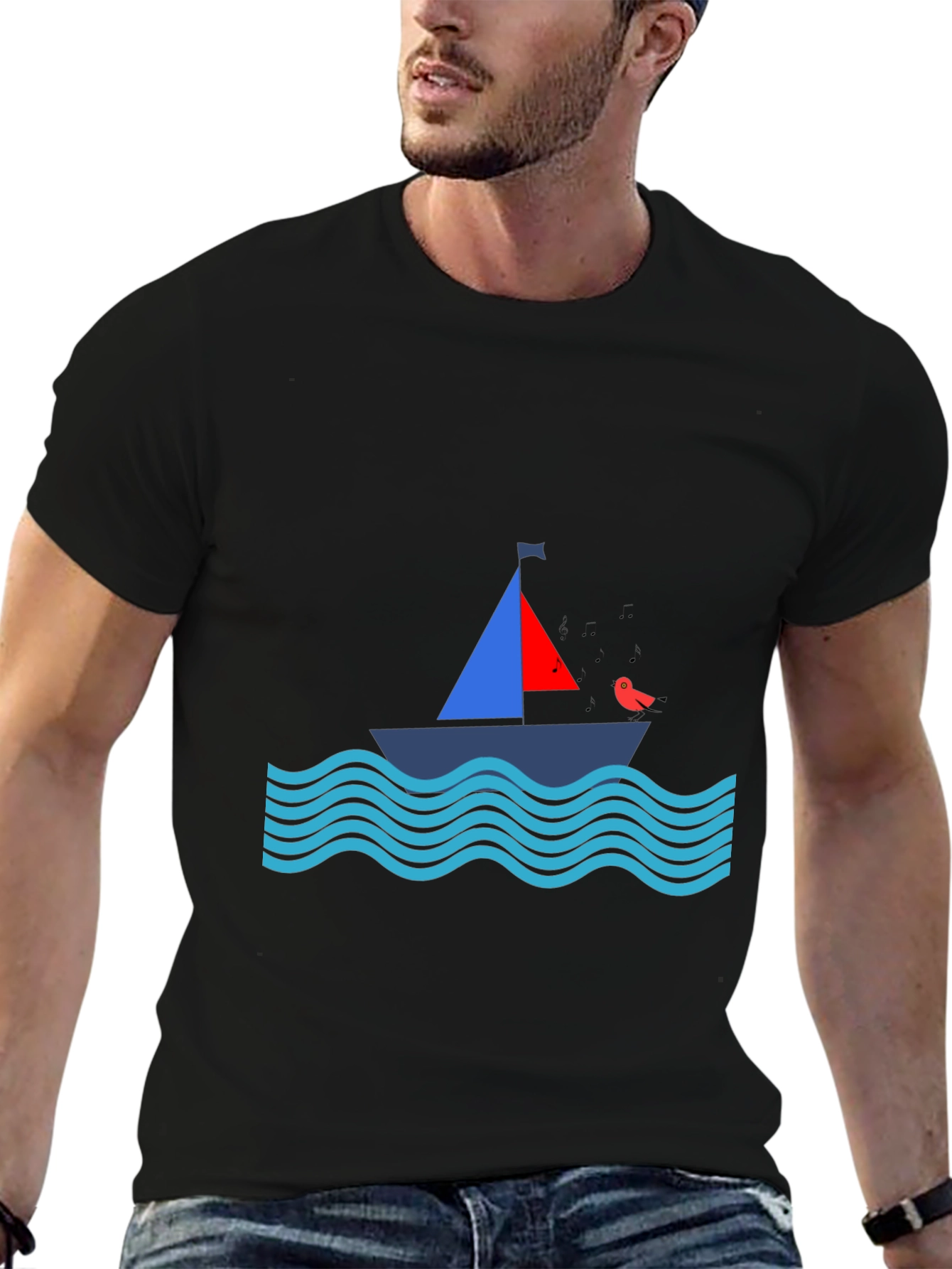 Sailboat Graphic T-Shirt - Nautical Theme