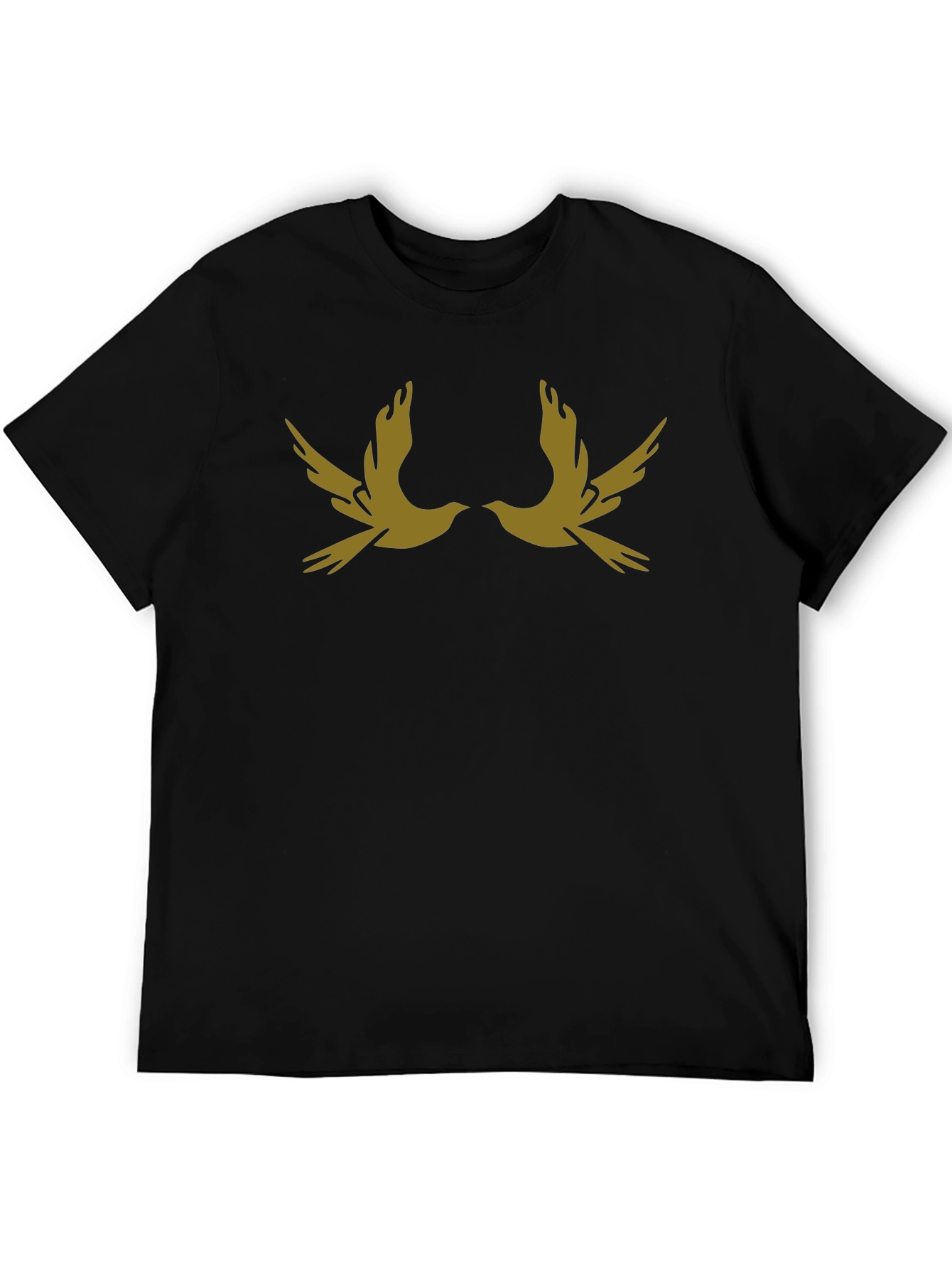 Two Doves Black Graphic Tee - Stylish Casual Wear