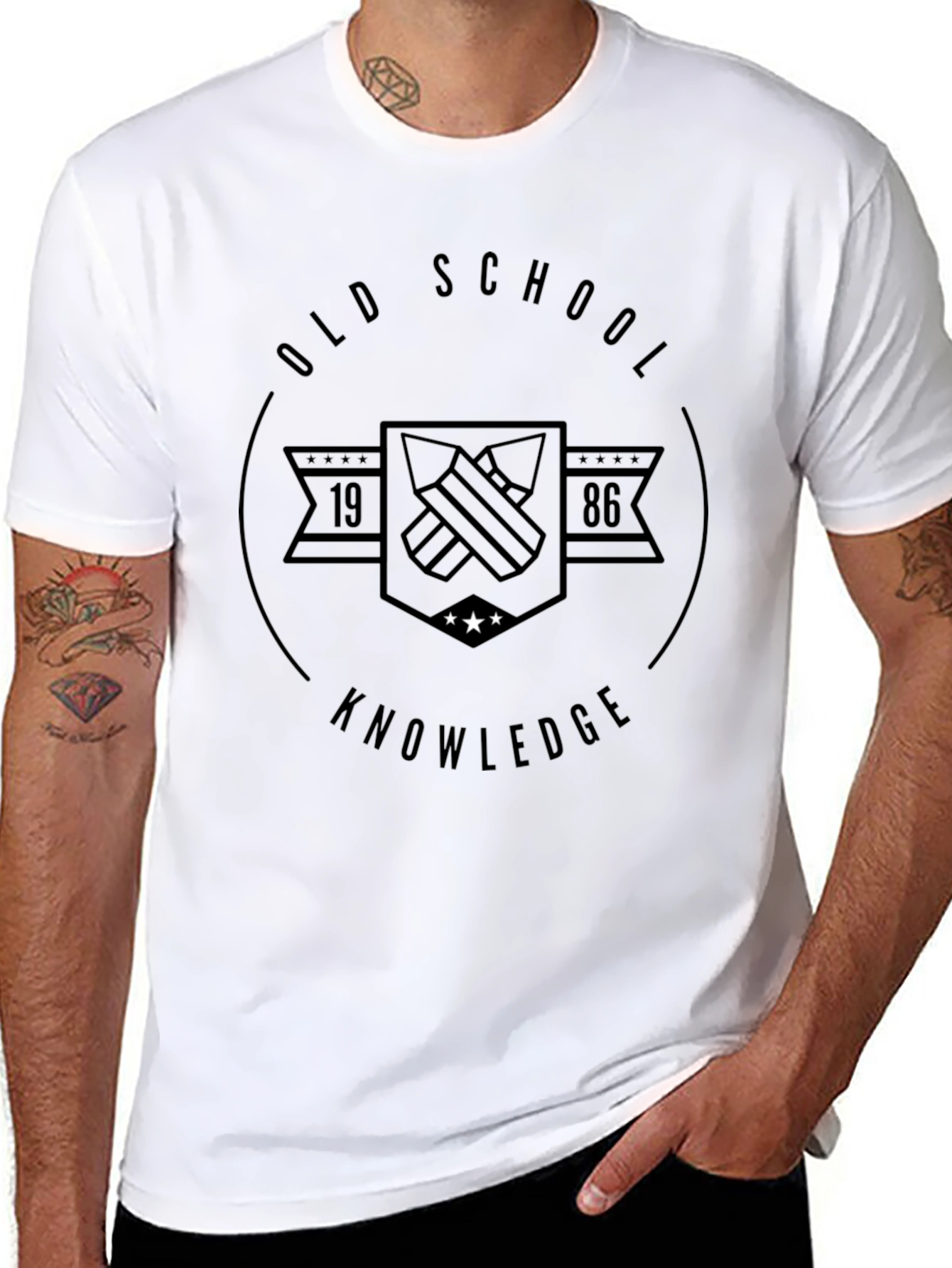 Old School Knowledge Graphic T-Shirt