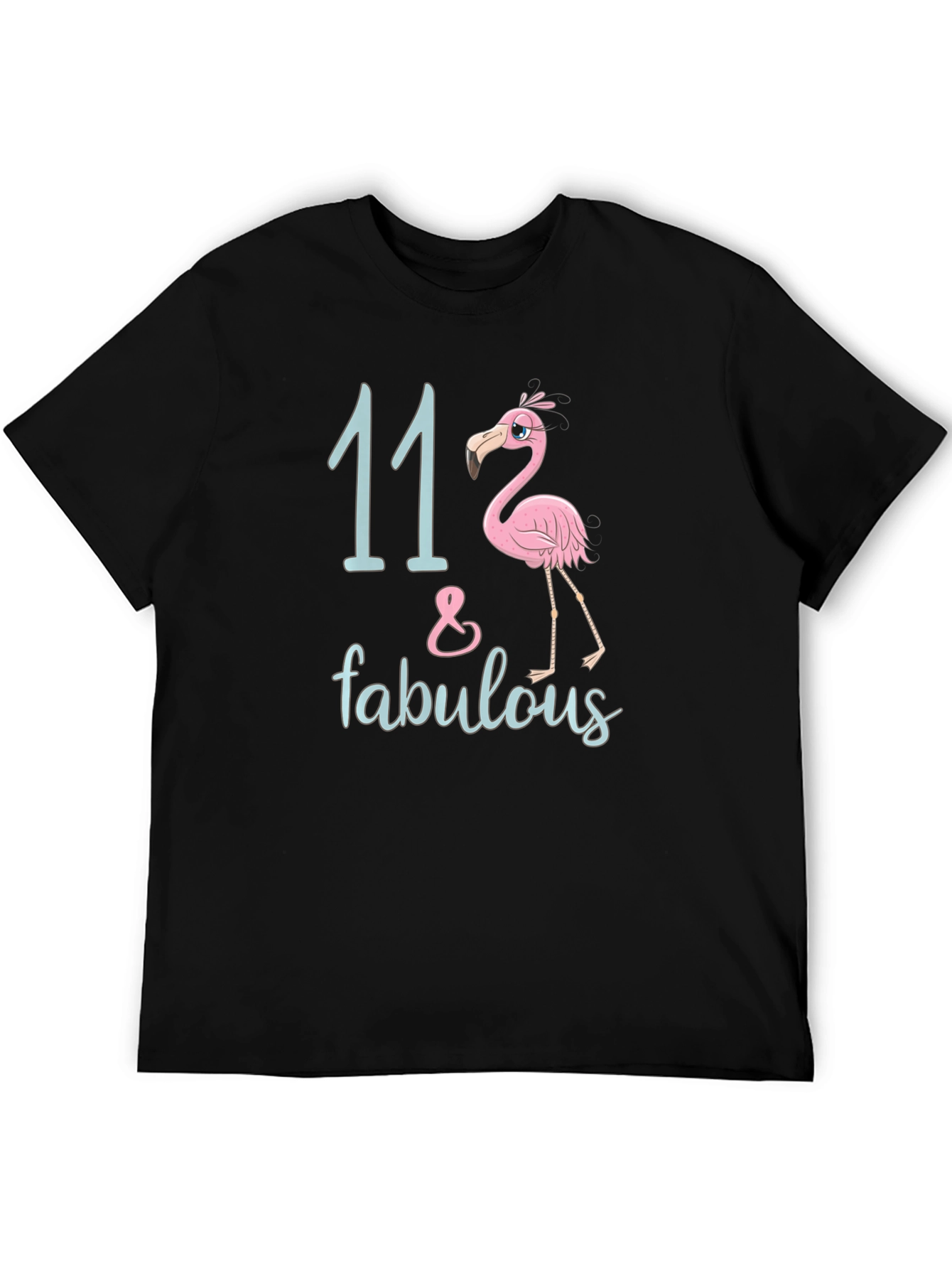 11 & Fabulous Flamingo Birthday T-Shirt