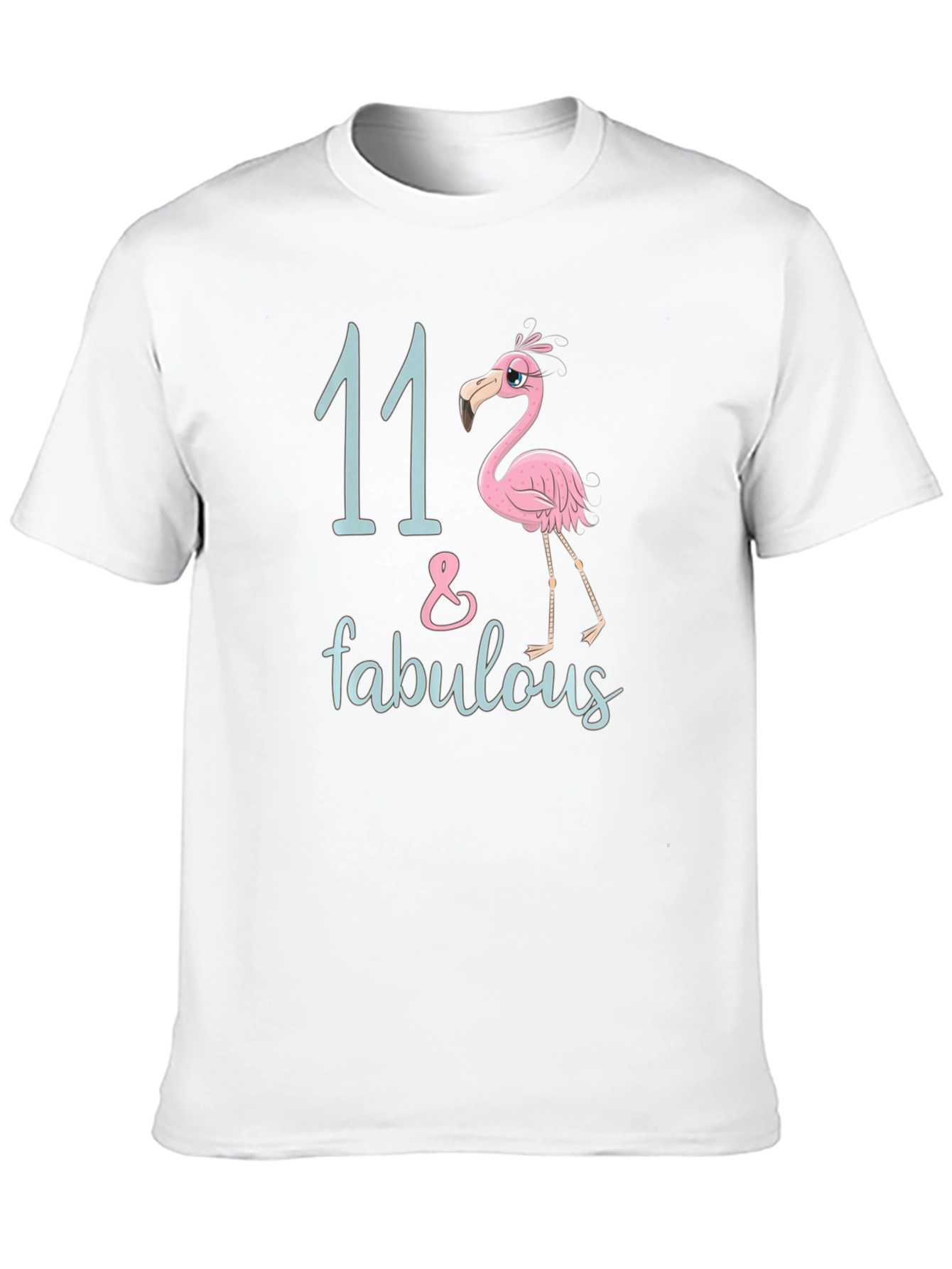 11 & Fabulous Flamingo Birthday T-Shirt