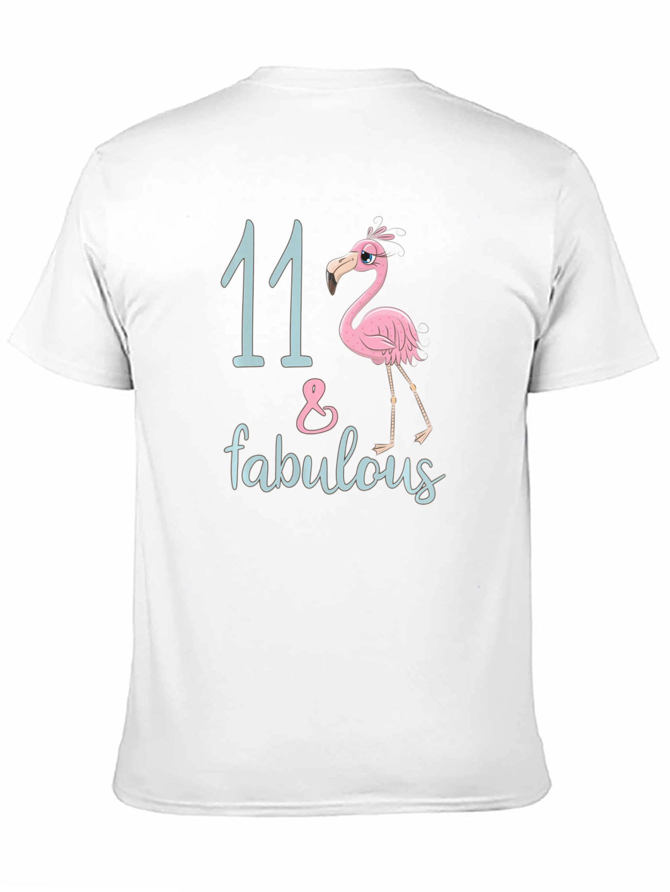 11 & Fabulous Flamingo Birthday T-Shirt