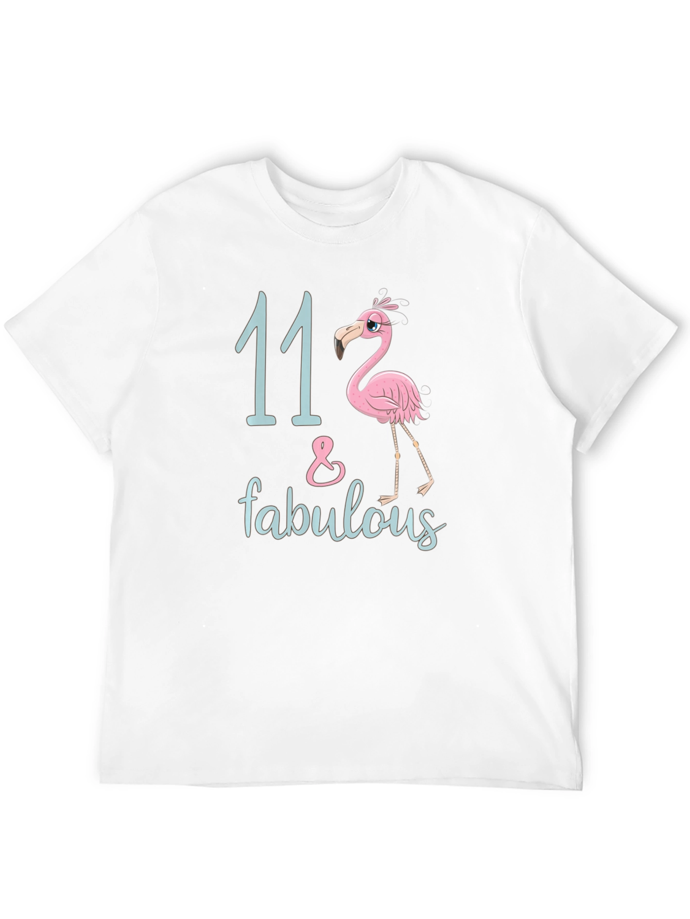 11 & Fabulous Flamingo Birthday T-Shirt