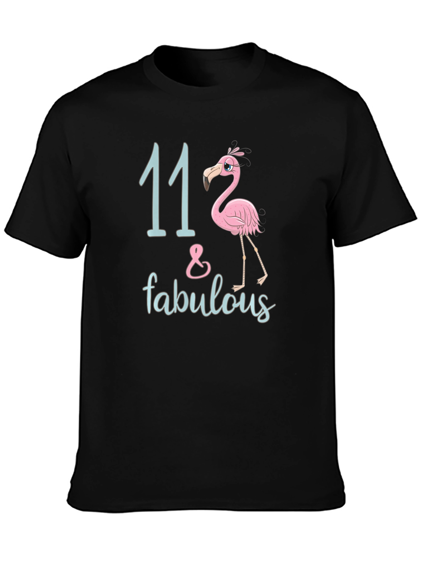 11 & Fabulous Flamingo Birthday T-Shirt