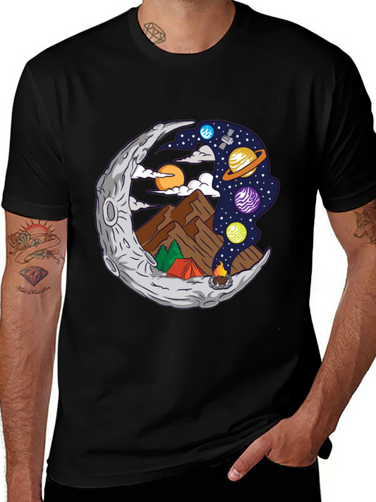 Camping Moon T-Shirt - Adventure Awaits!