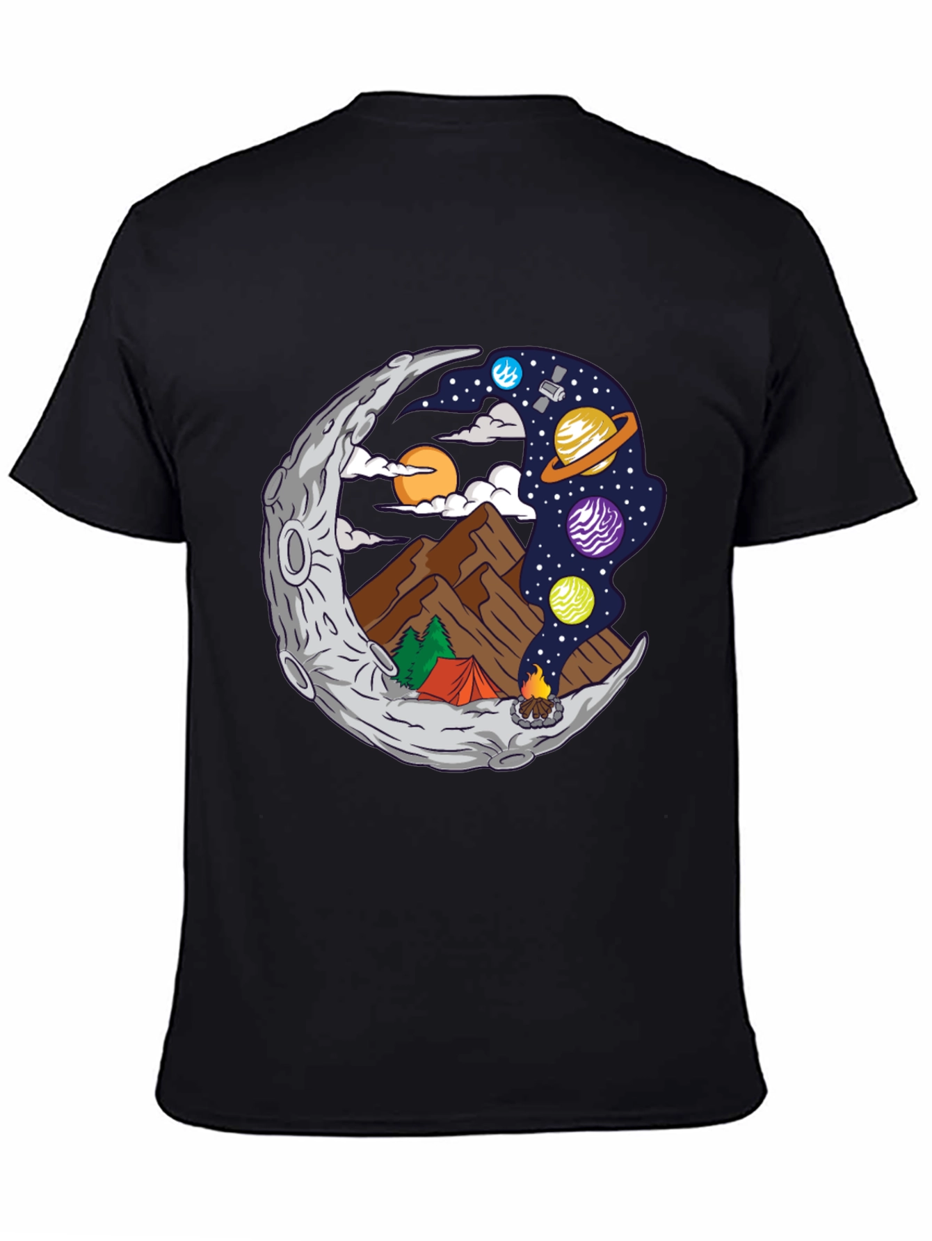 Camping Moon T-Shirt - Adventure Awaits!