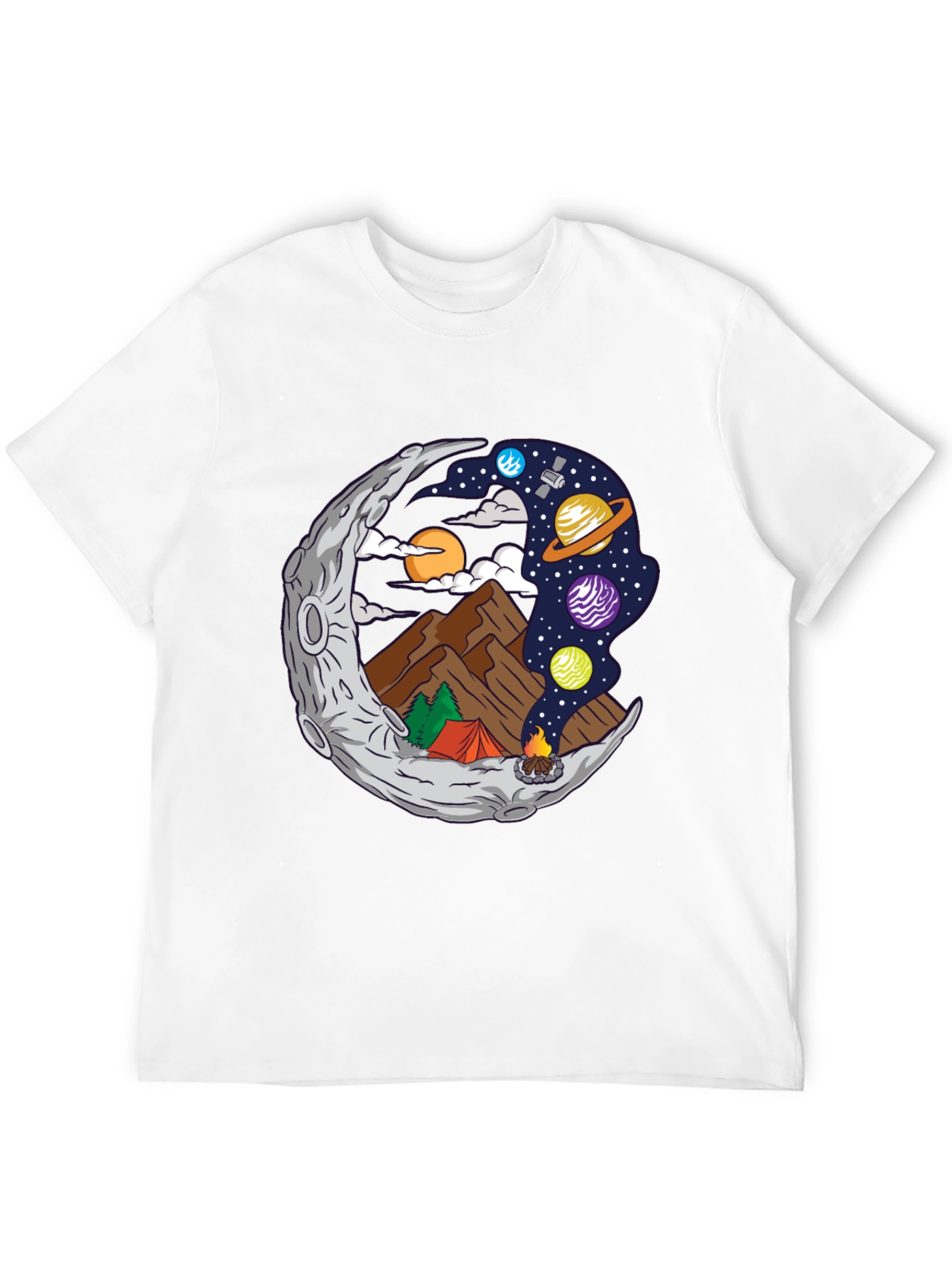 Camping Moon T-Shirt - Adventure Awaits!